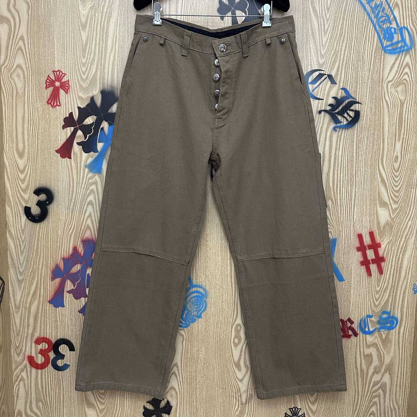 Chrome Hearts Cross Patch Double Knee Carpenter Pants - DopestKickz