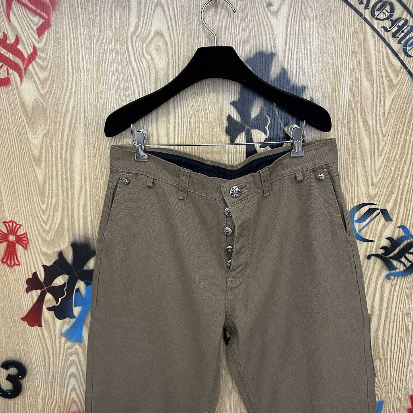 Chrome Hearts Cross Patch Double Knee Carpenter Pants - DopestKickz
