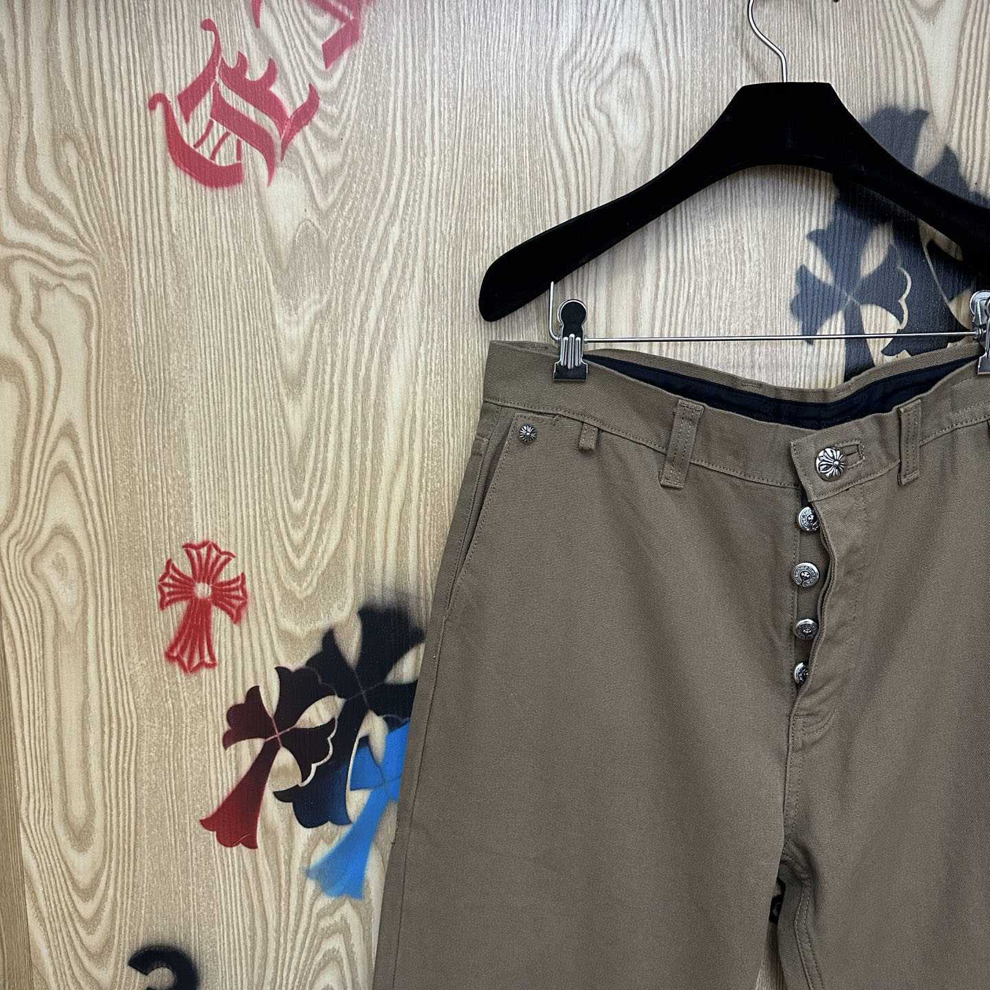 Chrome Hearts Cross Patch Double Knee Carpenter Pants - DopestKickz
