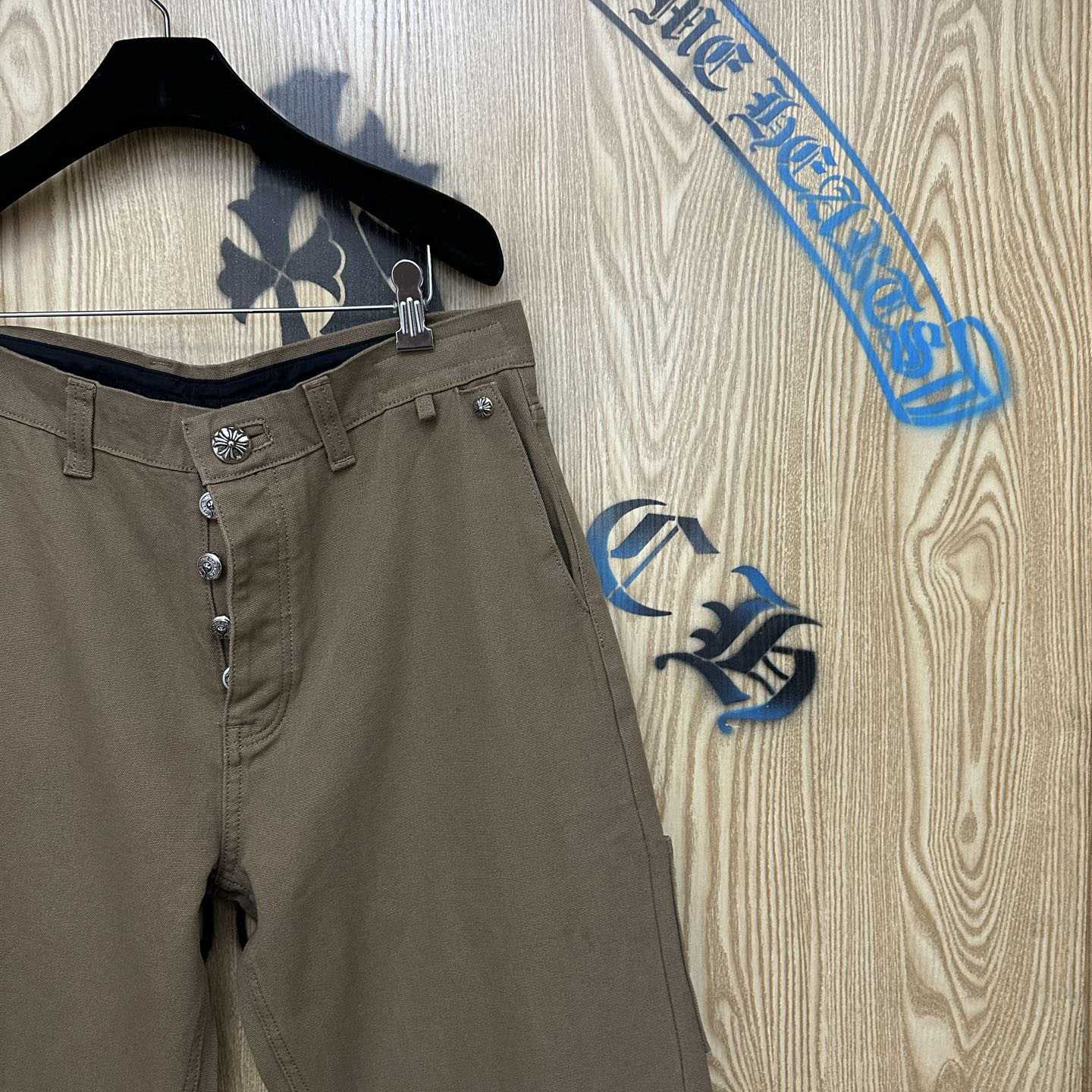 Chrome Hearts Cross Patch Double Knee Carpenter Pants - DopestKickz