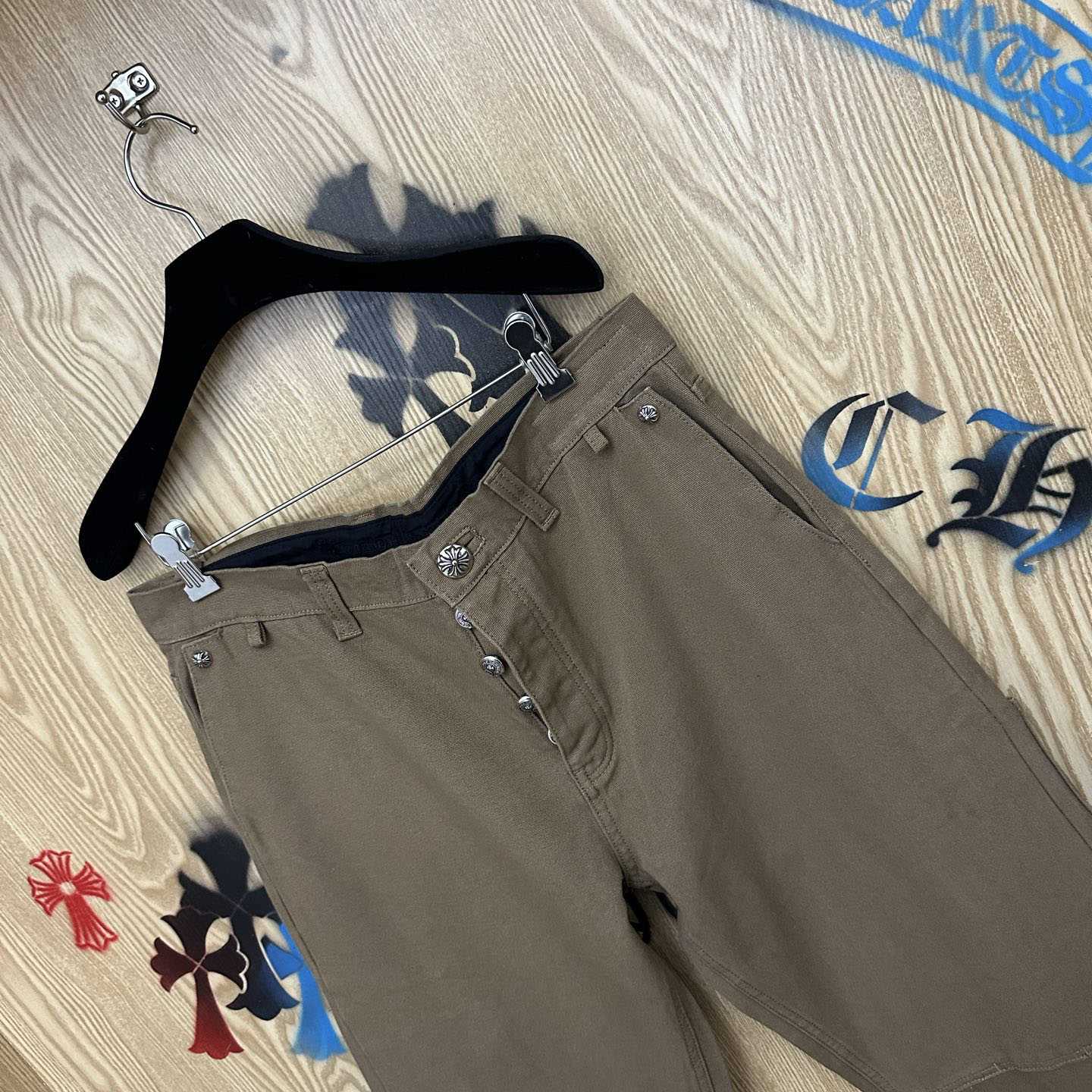 Chrome Hearts Cross Patch Double Knee Carpenter Pants - DopestKickz
