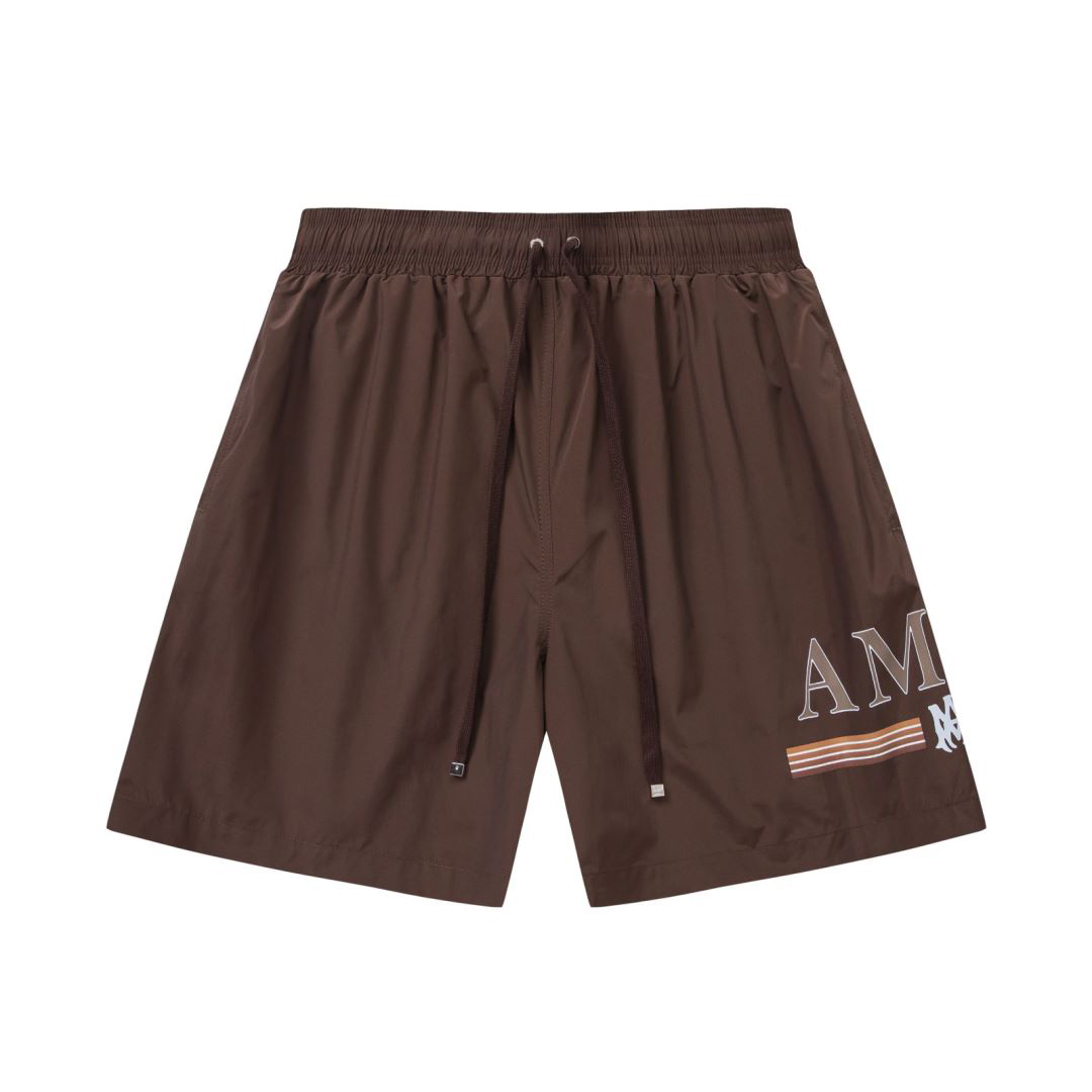 Amiri MA Gradient Bar Swim Trunks 'Brown' - DopestKickz
