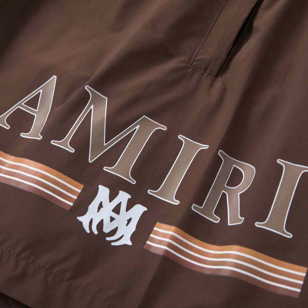 Amiri MA Gradient Bar Swim Trunks 'Brown' - DopestKickz