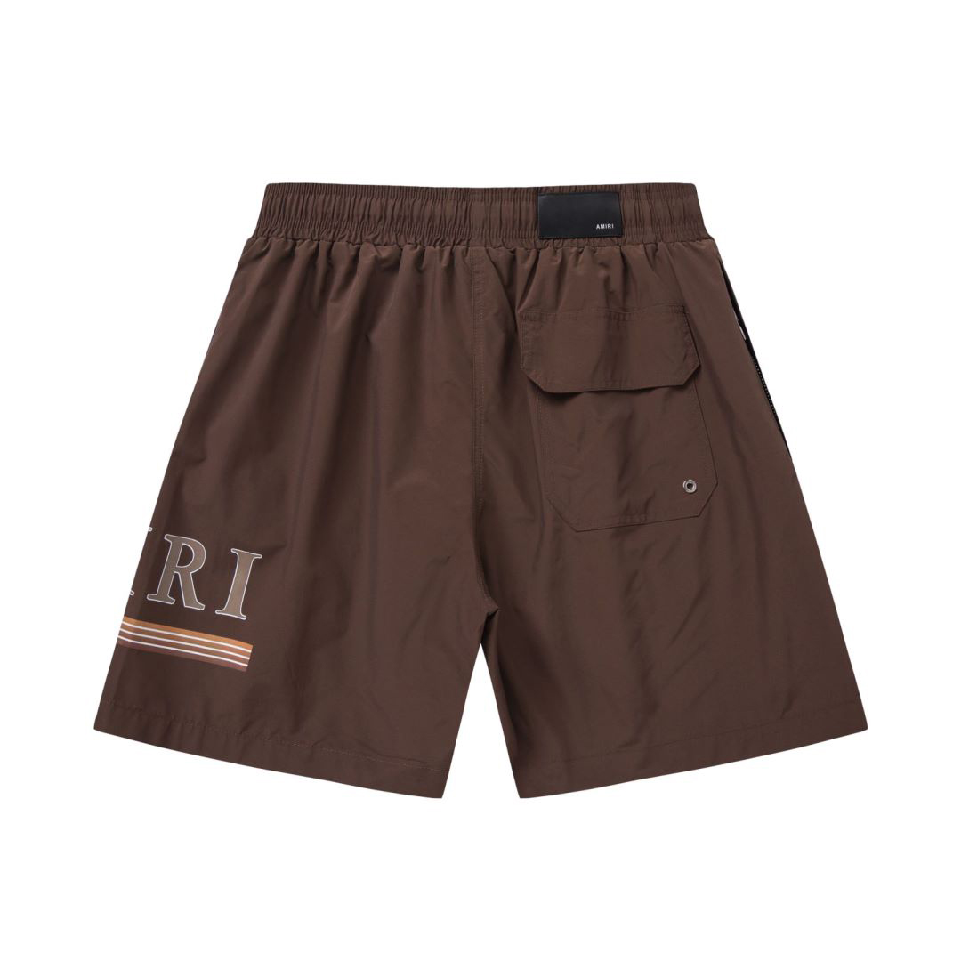Amiri MA Gradient Bar Swim Trunks 'Brown' - DopestKickz