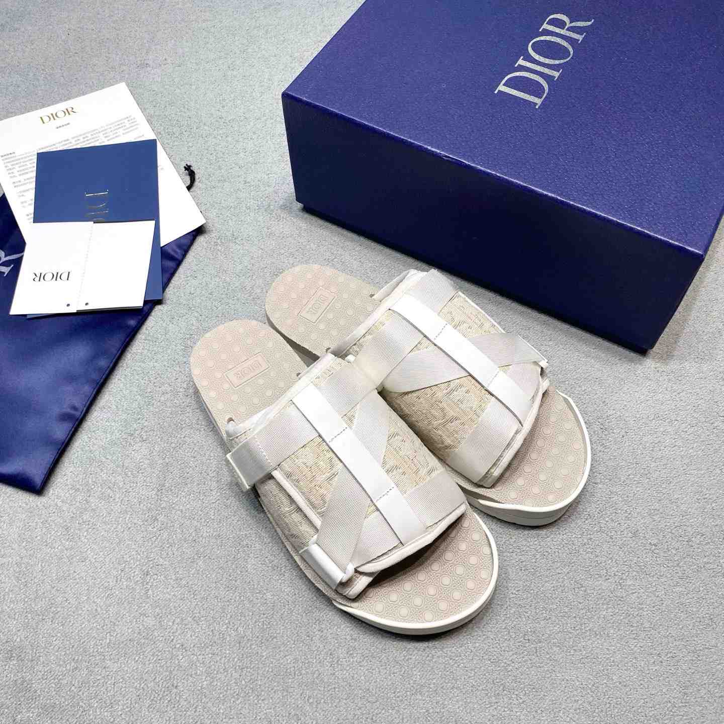 Dior Alpha Sandal 'Dior Oblique - Off-White' - DopestKickz