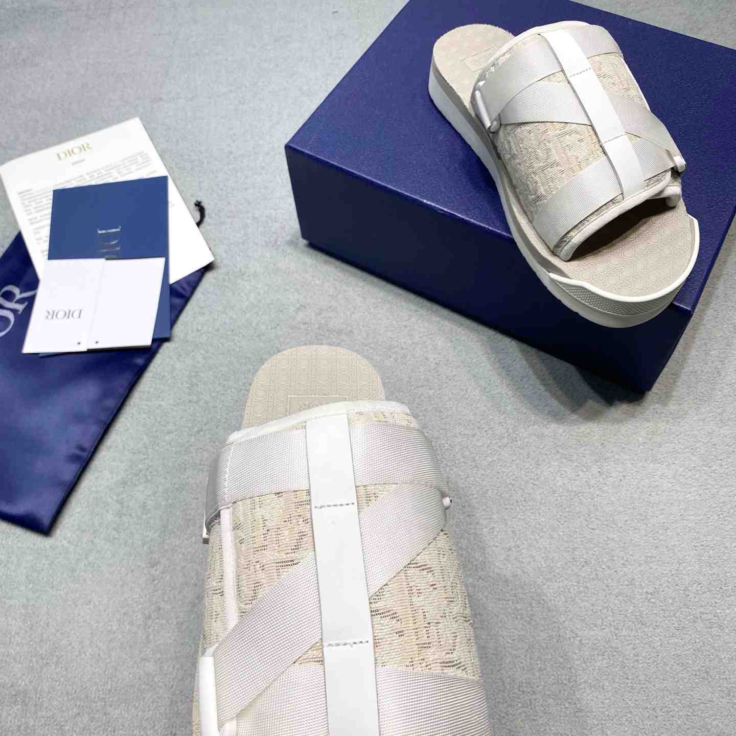 Dior Alpha Sandal 'Dior Oblique - Off-White' - DopestKickz