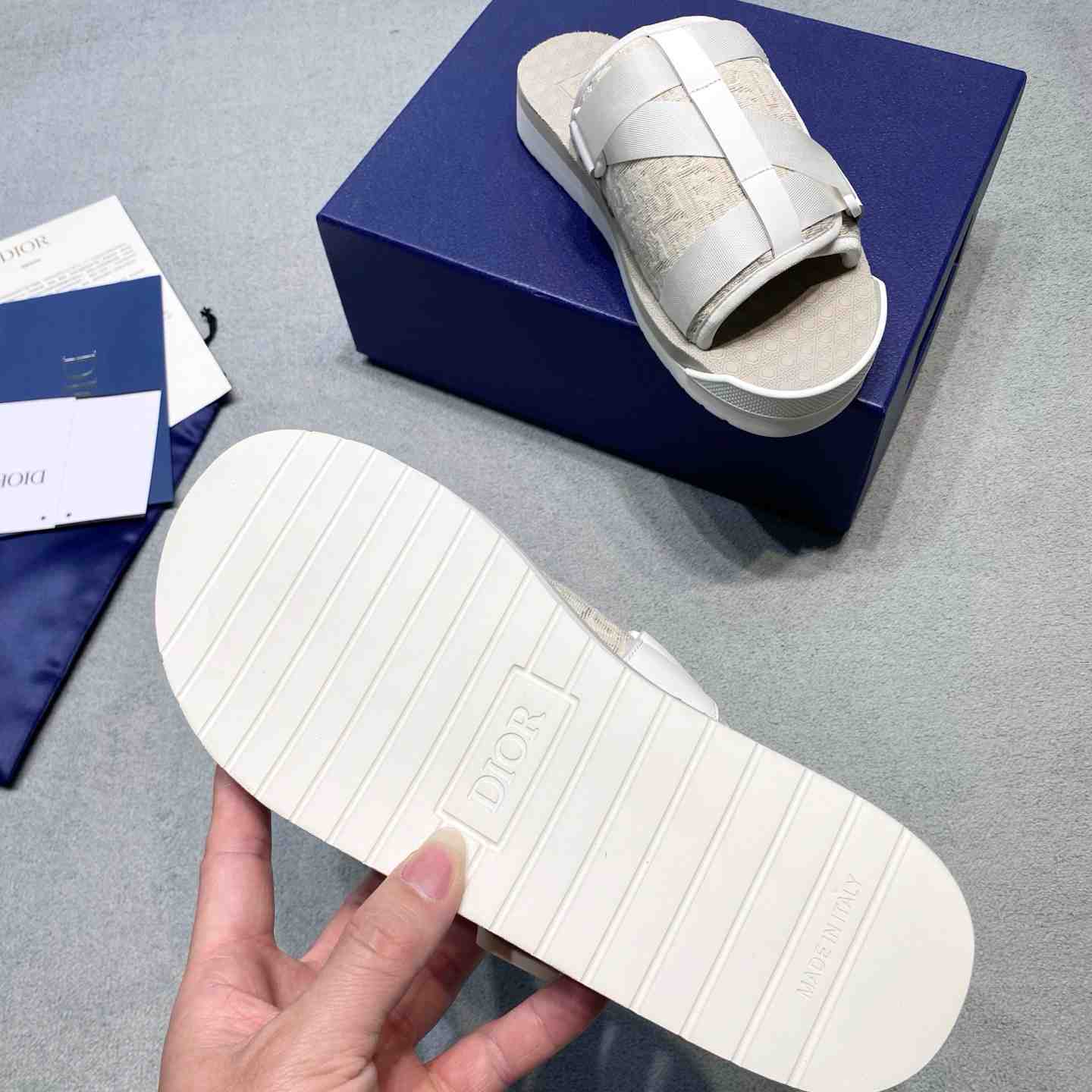 Dior Alpha Sandal 'Dior Oblique - Off-White' - DopestKickz