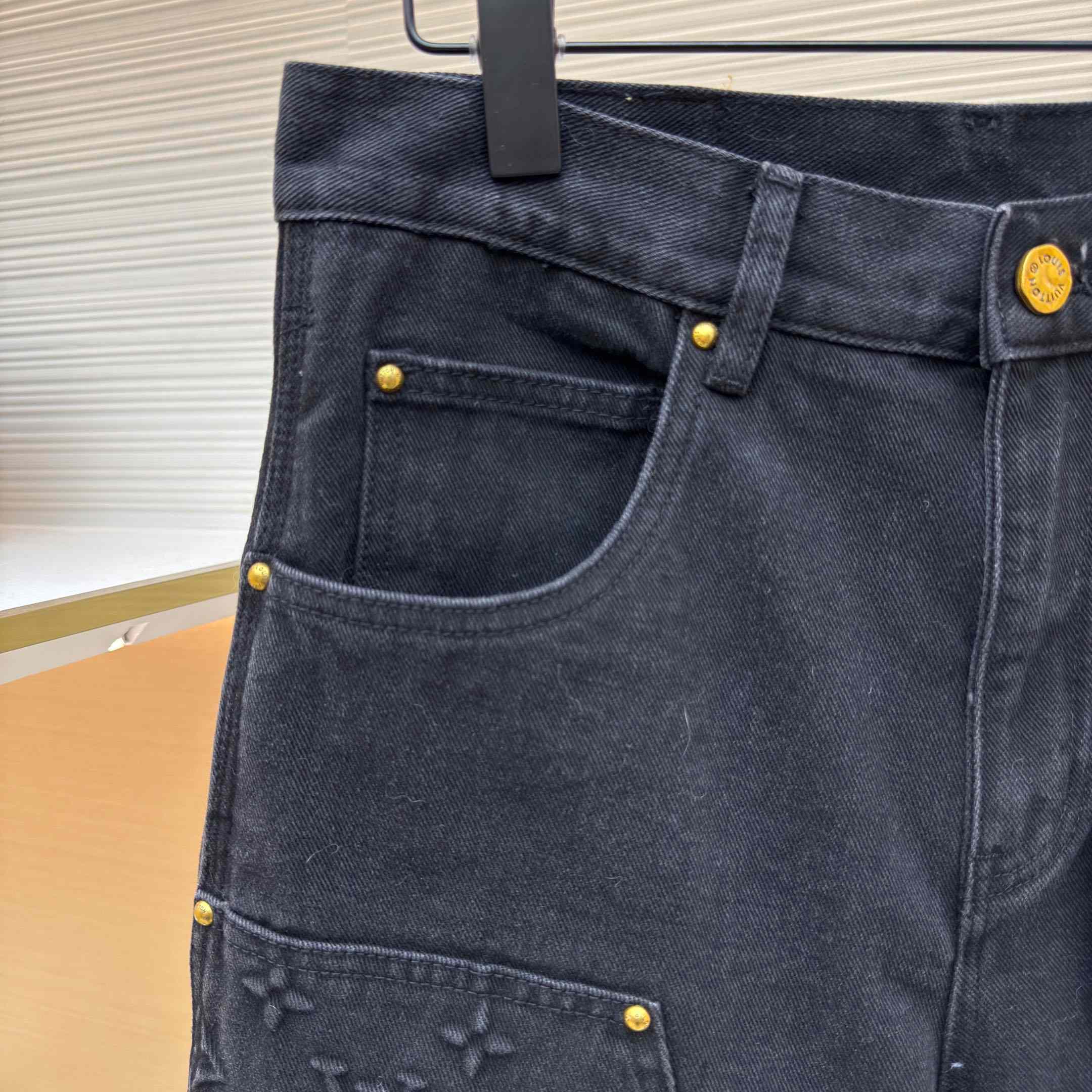 Louis Vuitton Denim Carpenter Shorts  - DopestKickz