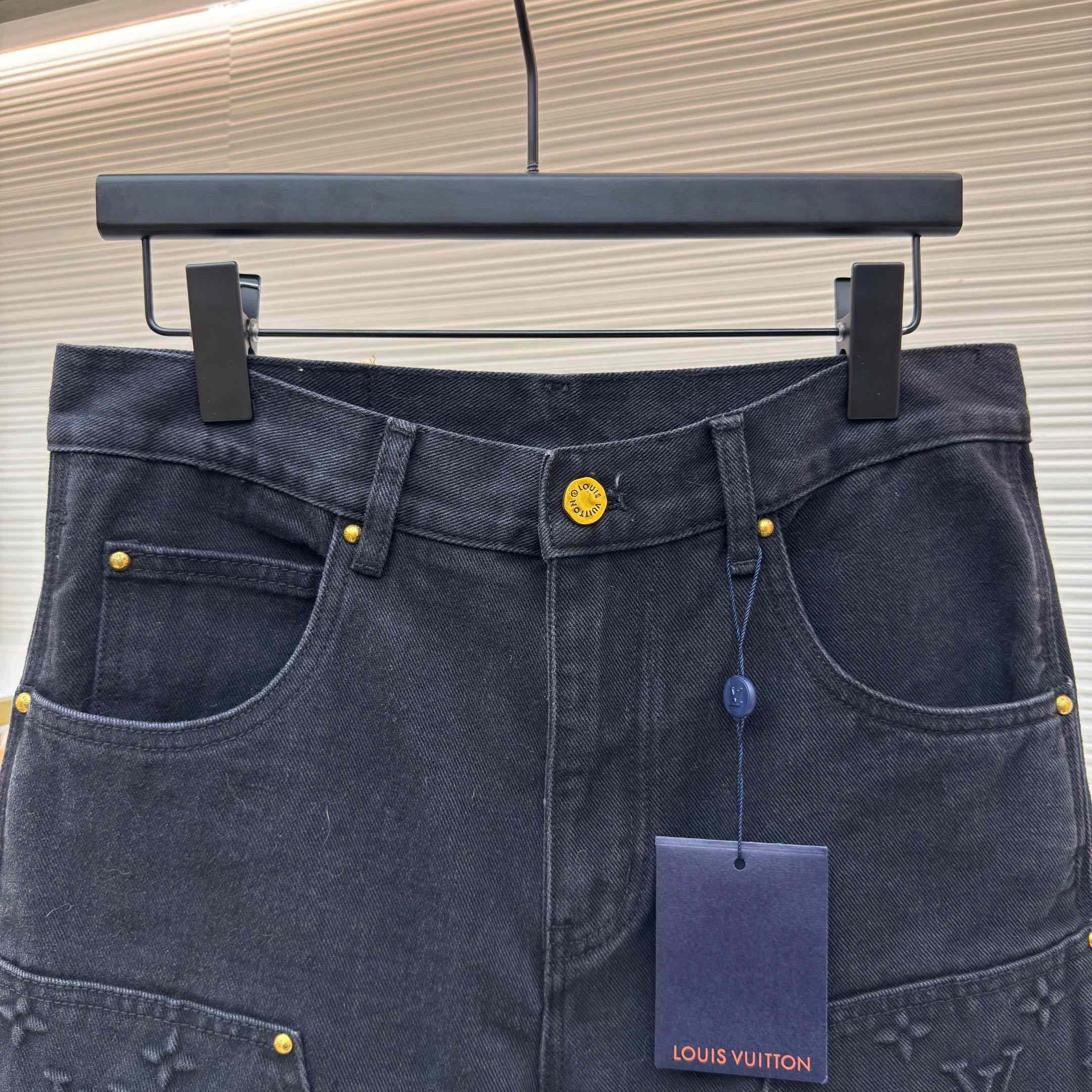 Louis Vuitton Denim Carpenter Shorts  - DopestKickz