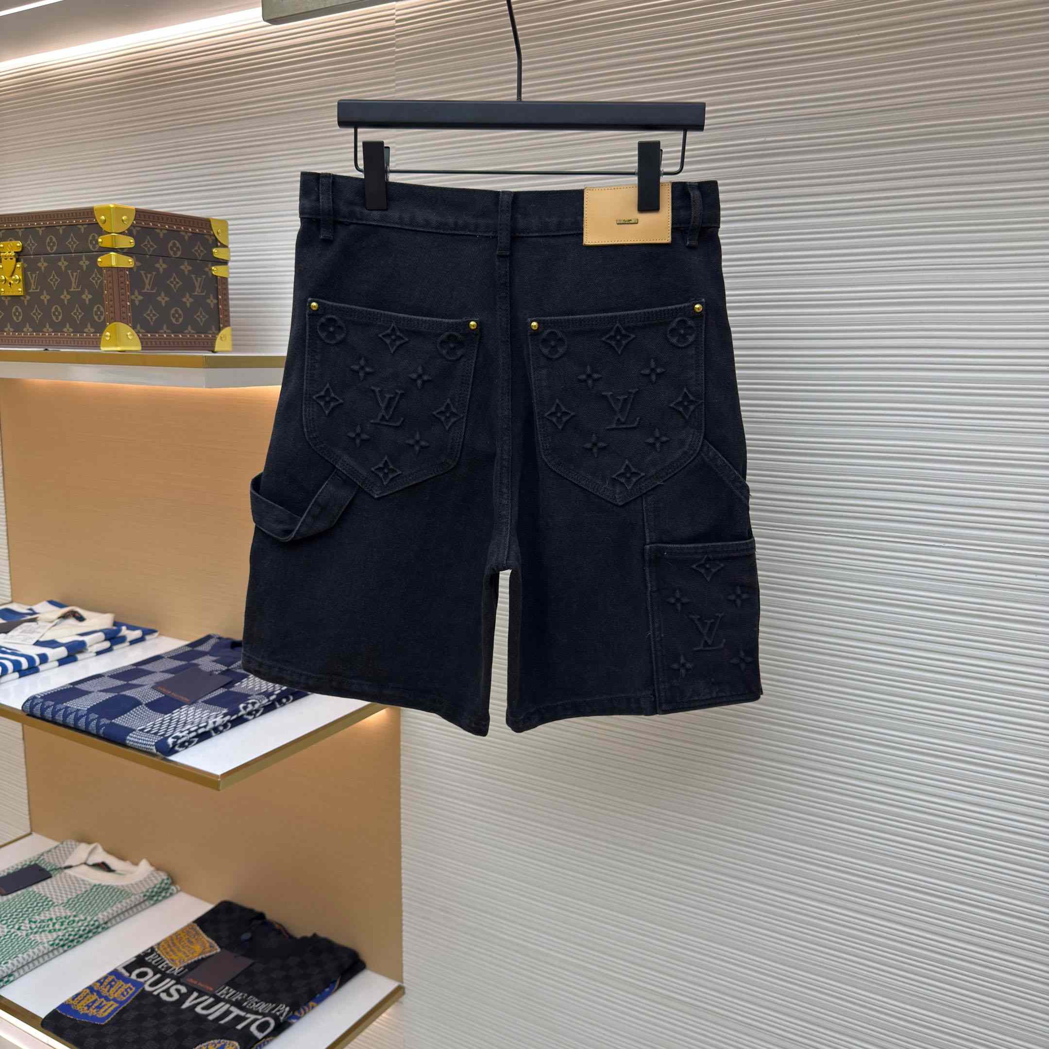 Louis Vuitton Denim Carpenter Shorts  - DopestKickz