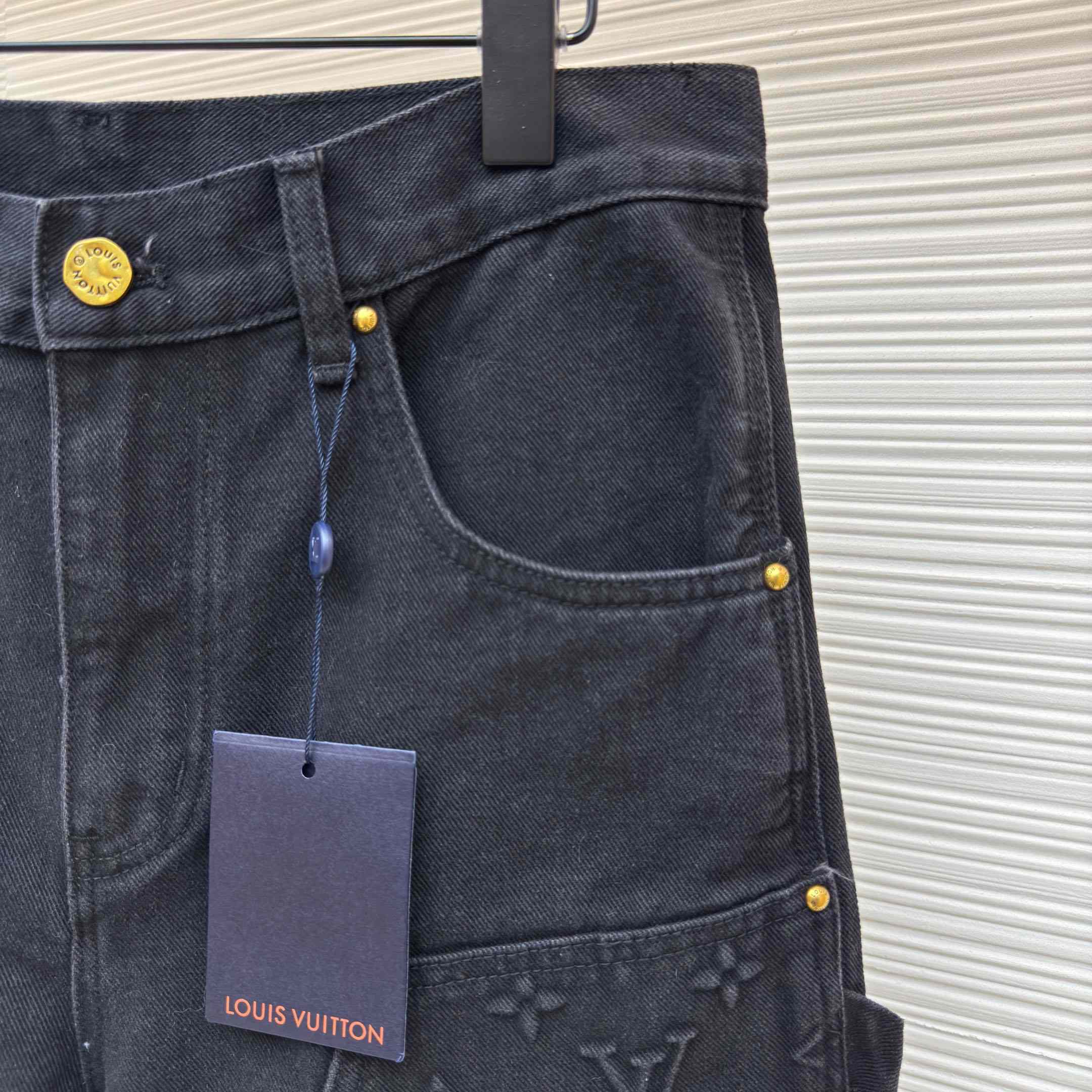Louis Vuitton Denim Carpenter Shorts  - DopestKickz
