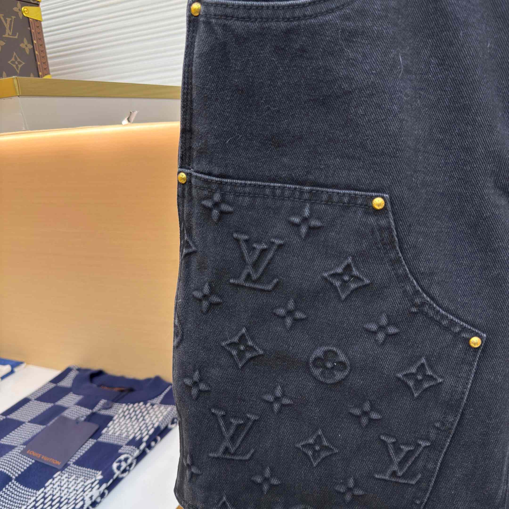Louis Vuitton Denim Carpenter Shorts  - DopestKickz