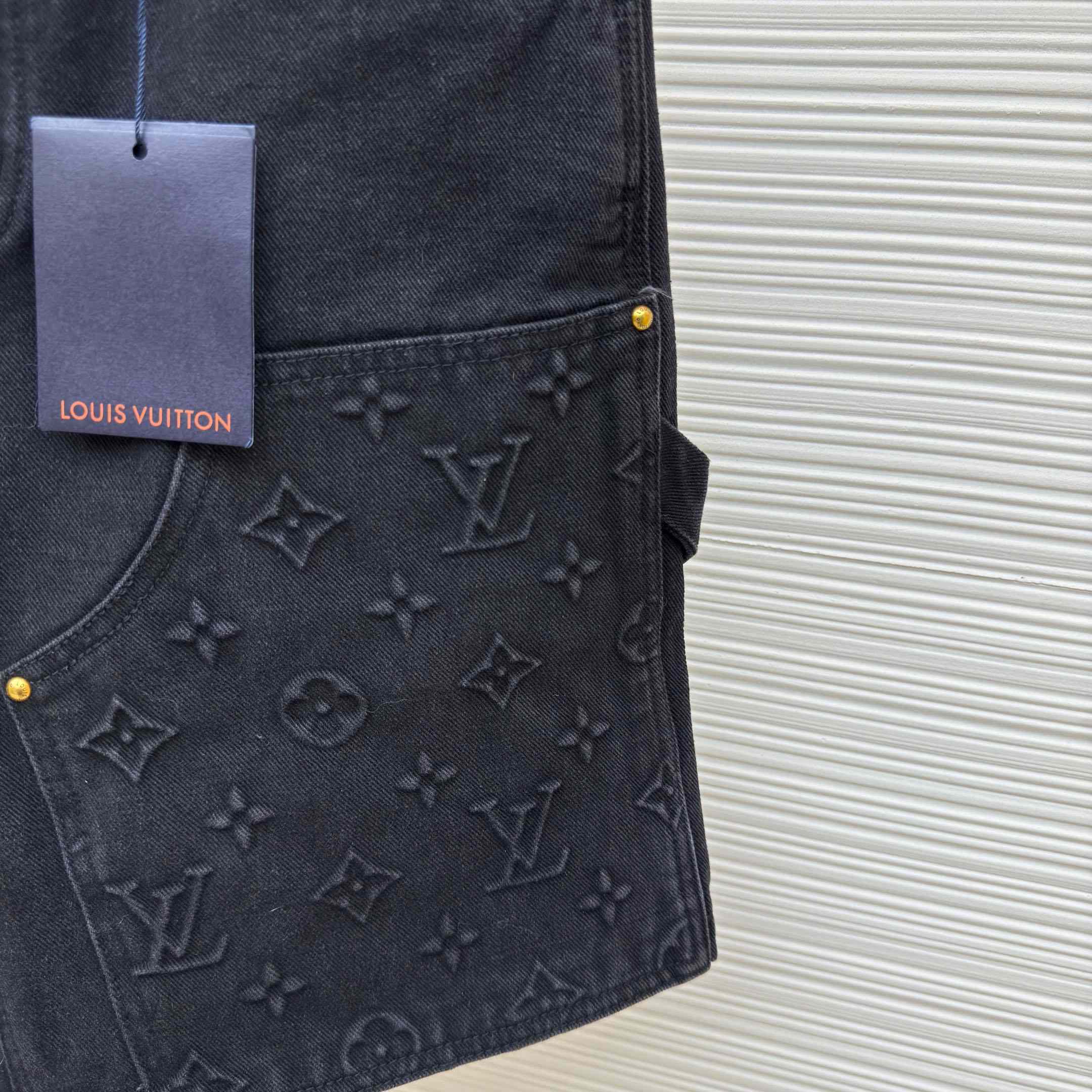 Louis Vuitton Denim Carpenter Shorts  - DopestKickz