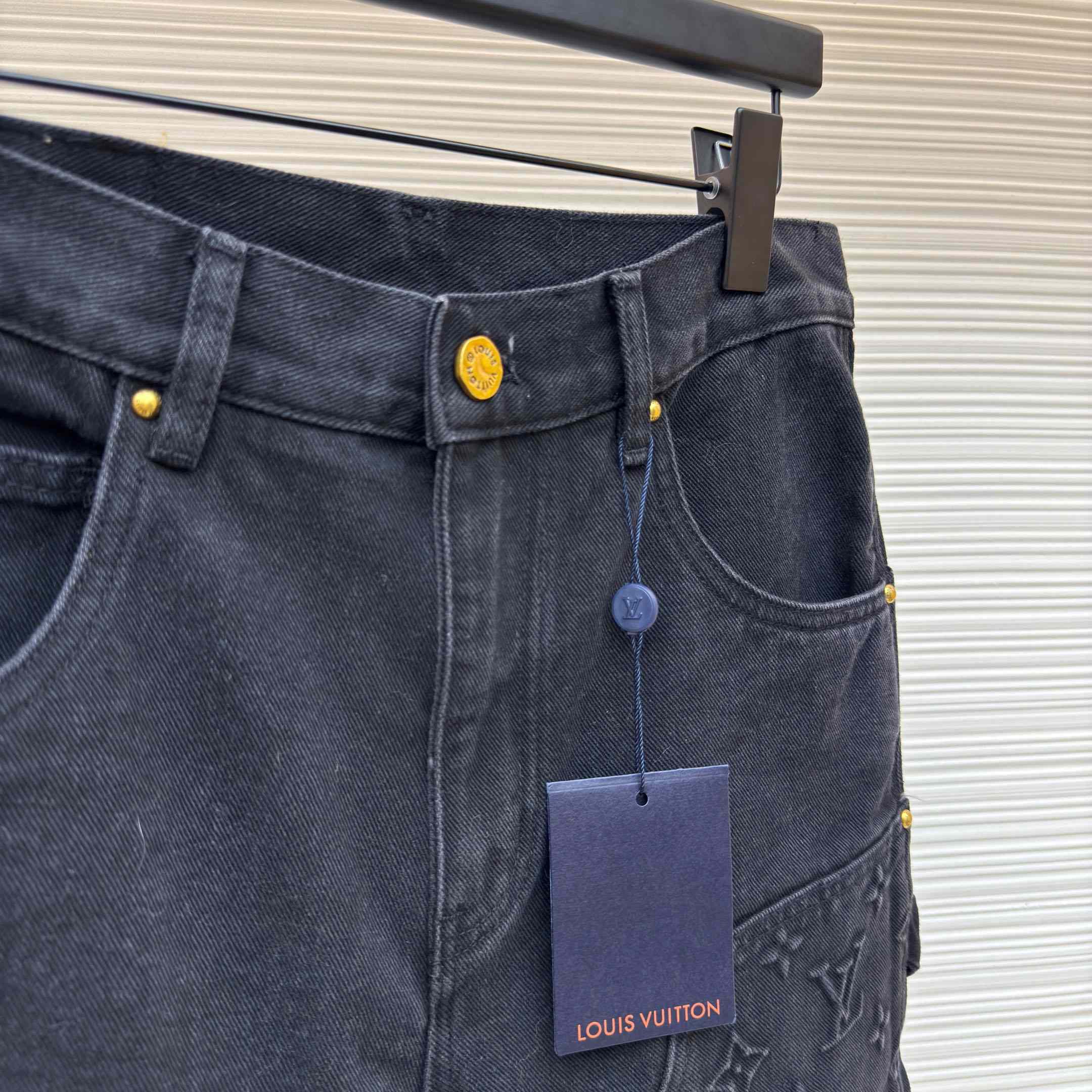 Louis Vuitton Denim Carpenter Shorts  - DopestKickz