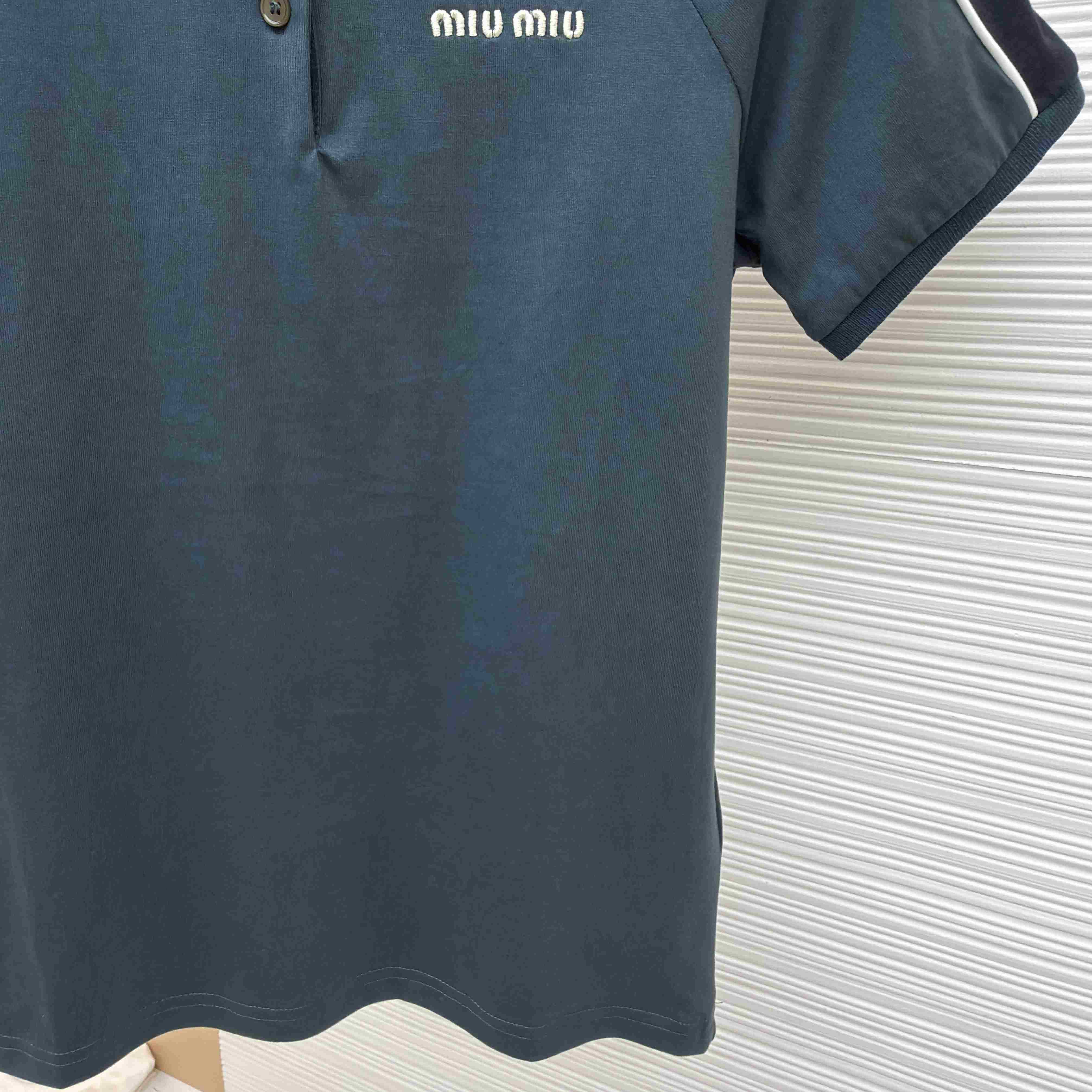 Miu Miu Cotton Jersey Polo Shirt - DopestKickz