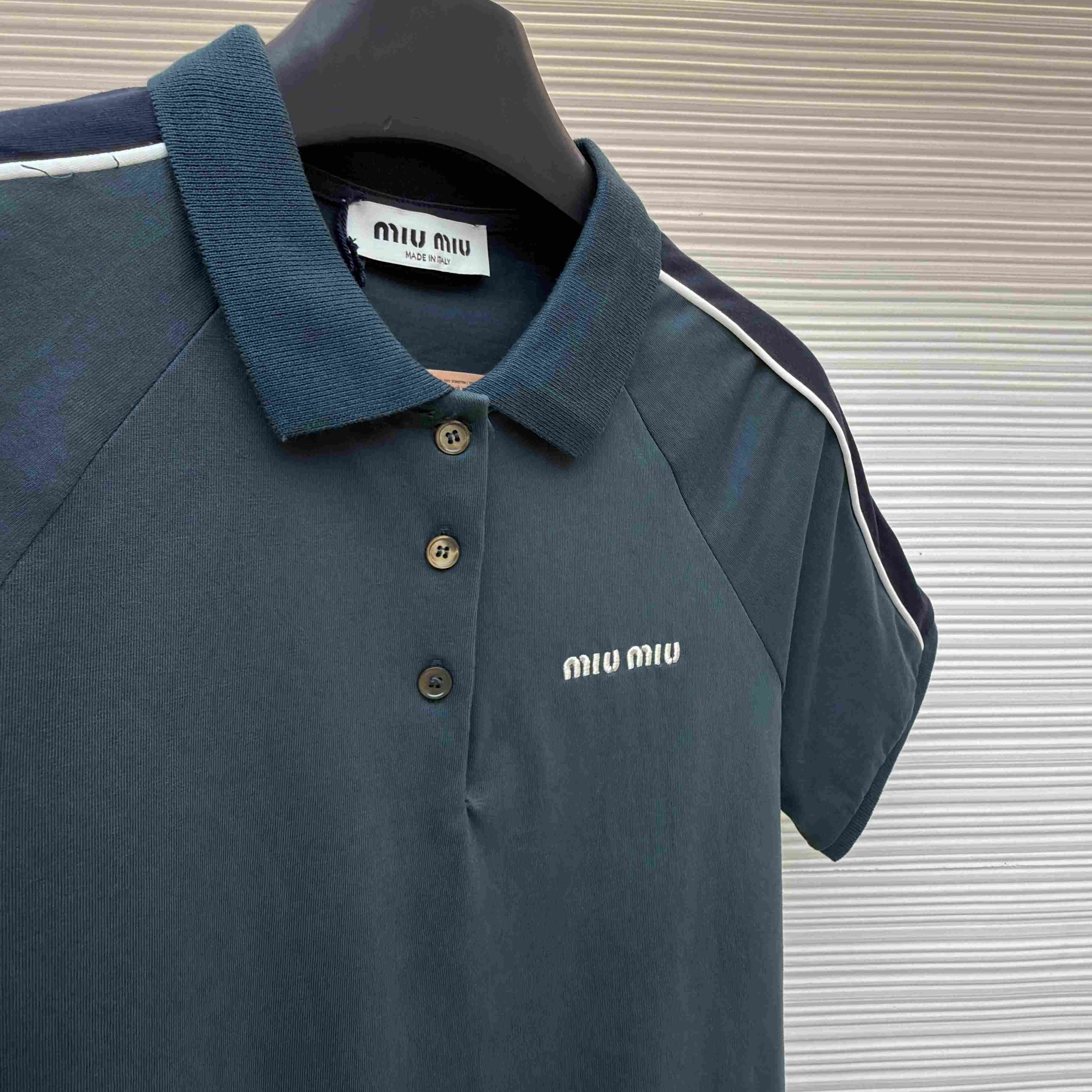 Miu Miu Cotton Jersey Polo Shirt - DopestKickz