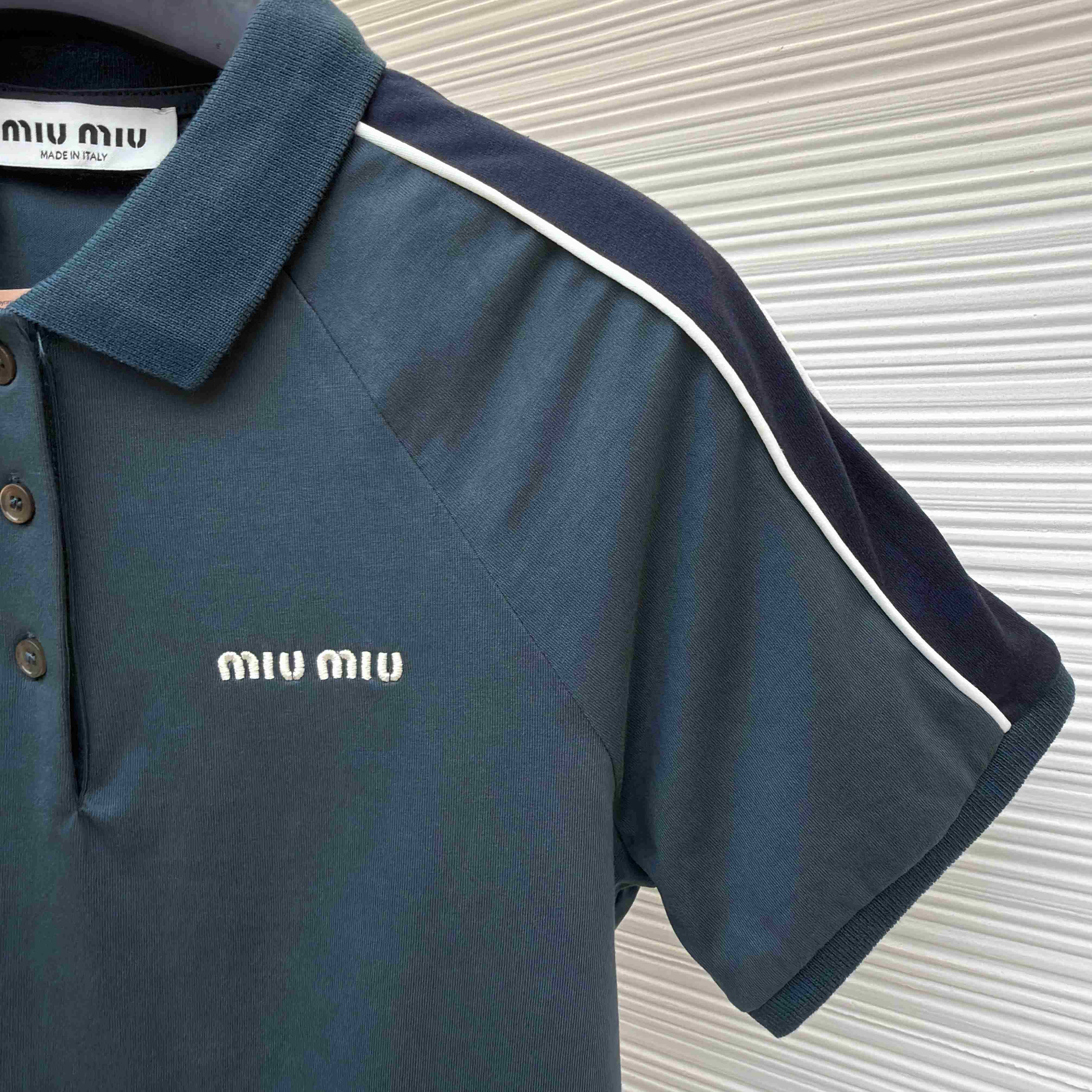 Miu Miu Cotton Jersey Polo Shirt - DopestKickz