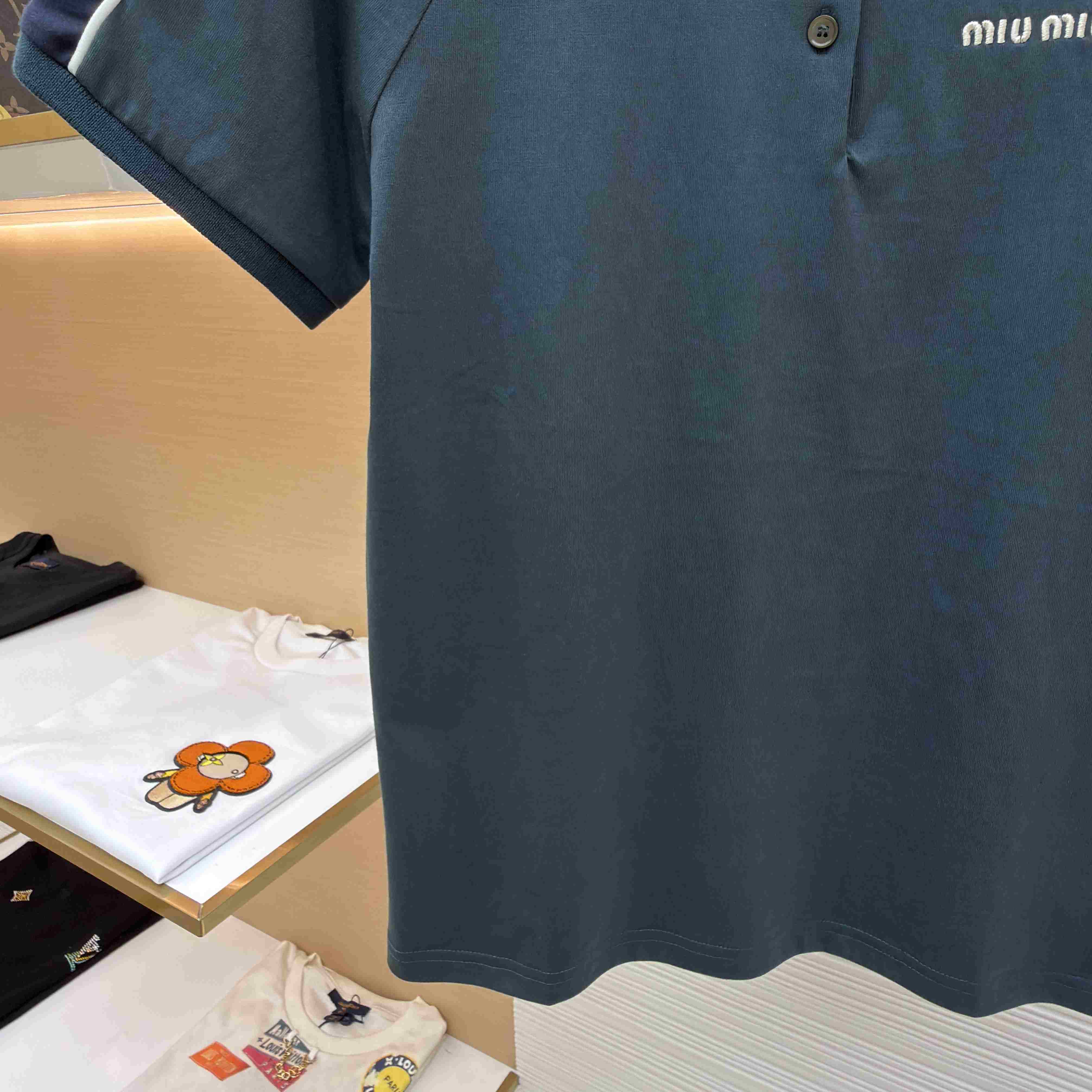 Miu Miu Cotton Jersey Polo Shirt - DopestKickz