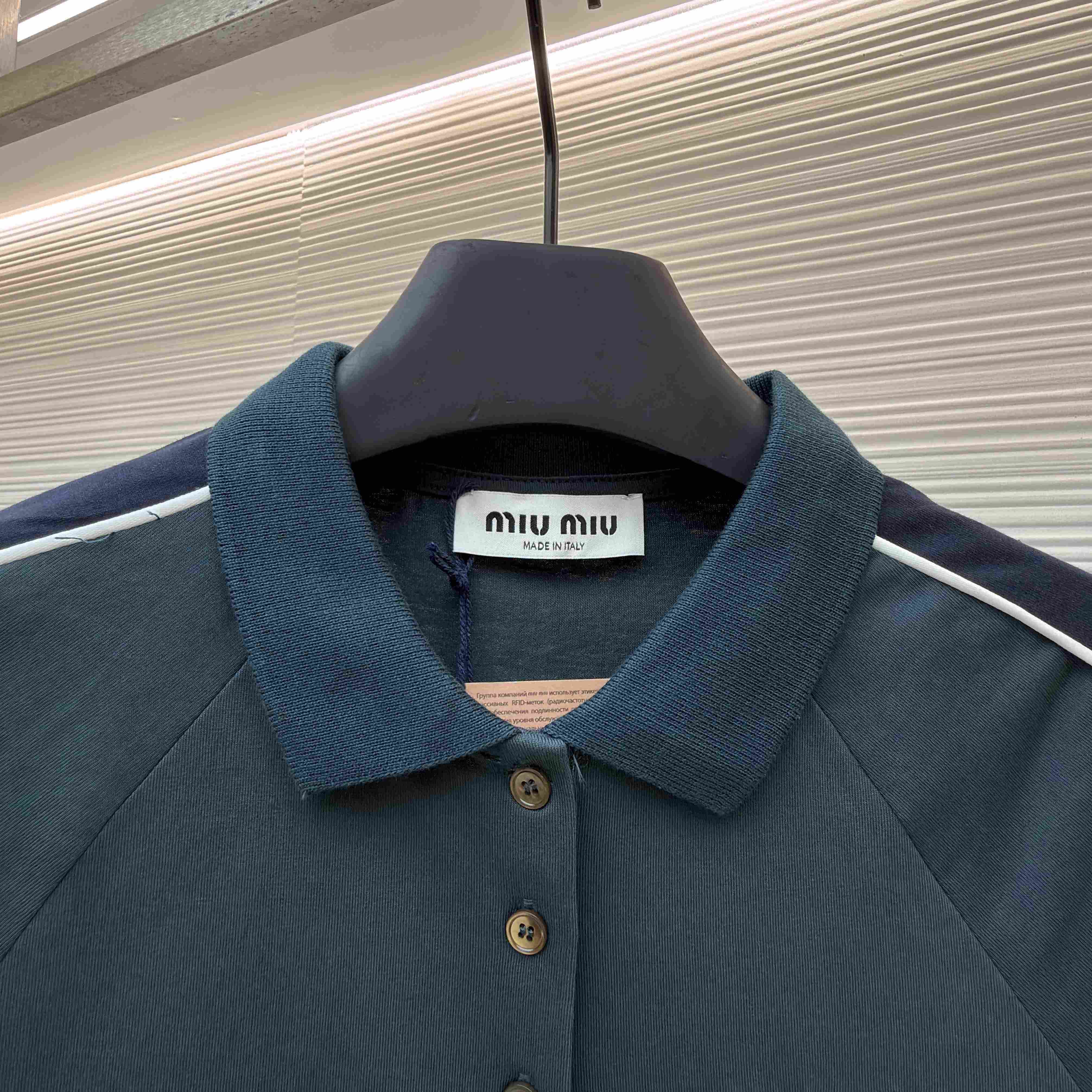 Miu Miu Cotton Jersey Polo Shirt - DopestKickz
