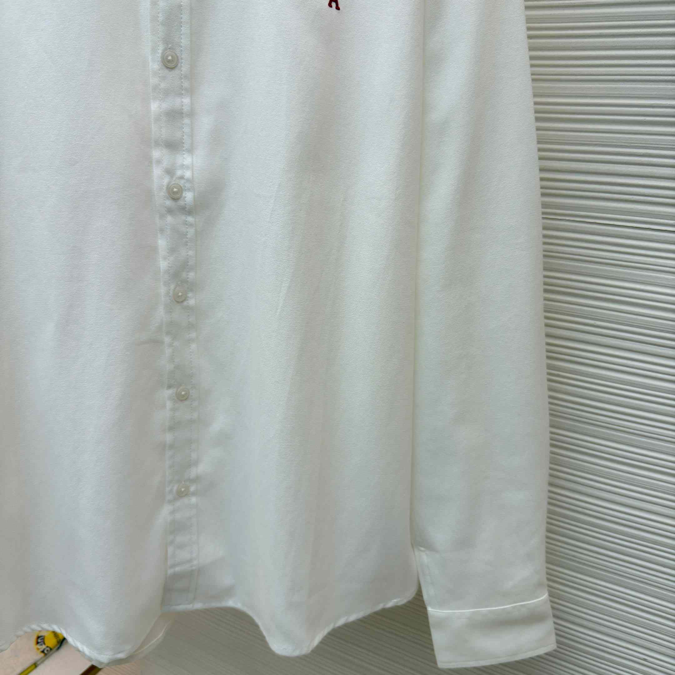 AMI Paris Ami De Coeur Button Down Shirt In Cotton Oxford - DopestKickz