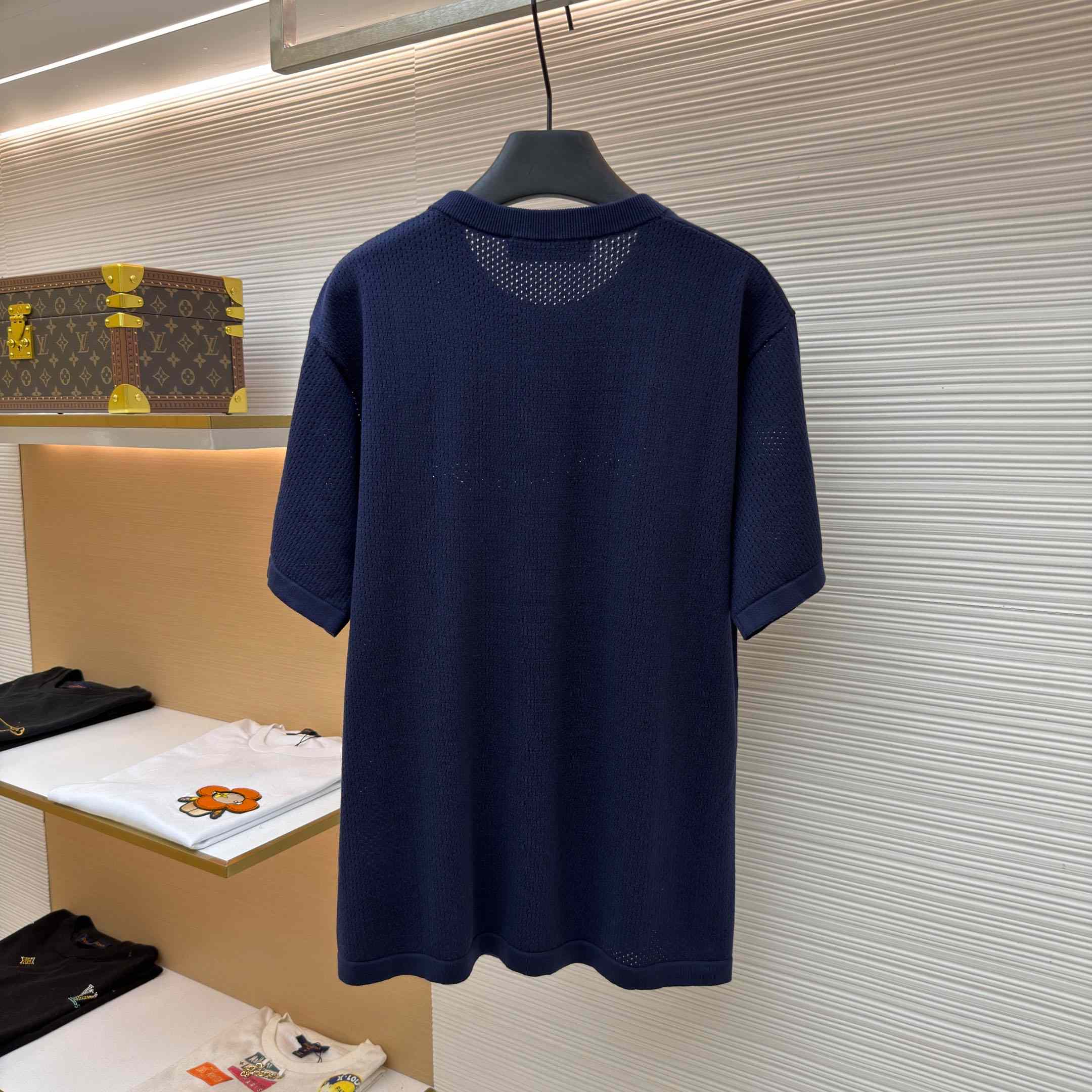 Louis Vuitton Cotton-Cashmere Short-Sleeved Crewneck 1AK6XR - DopestKickz