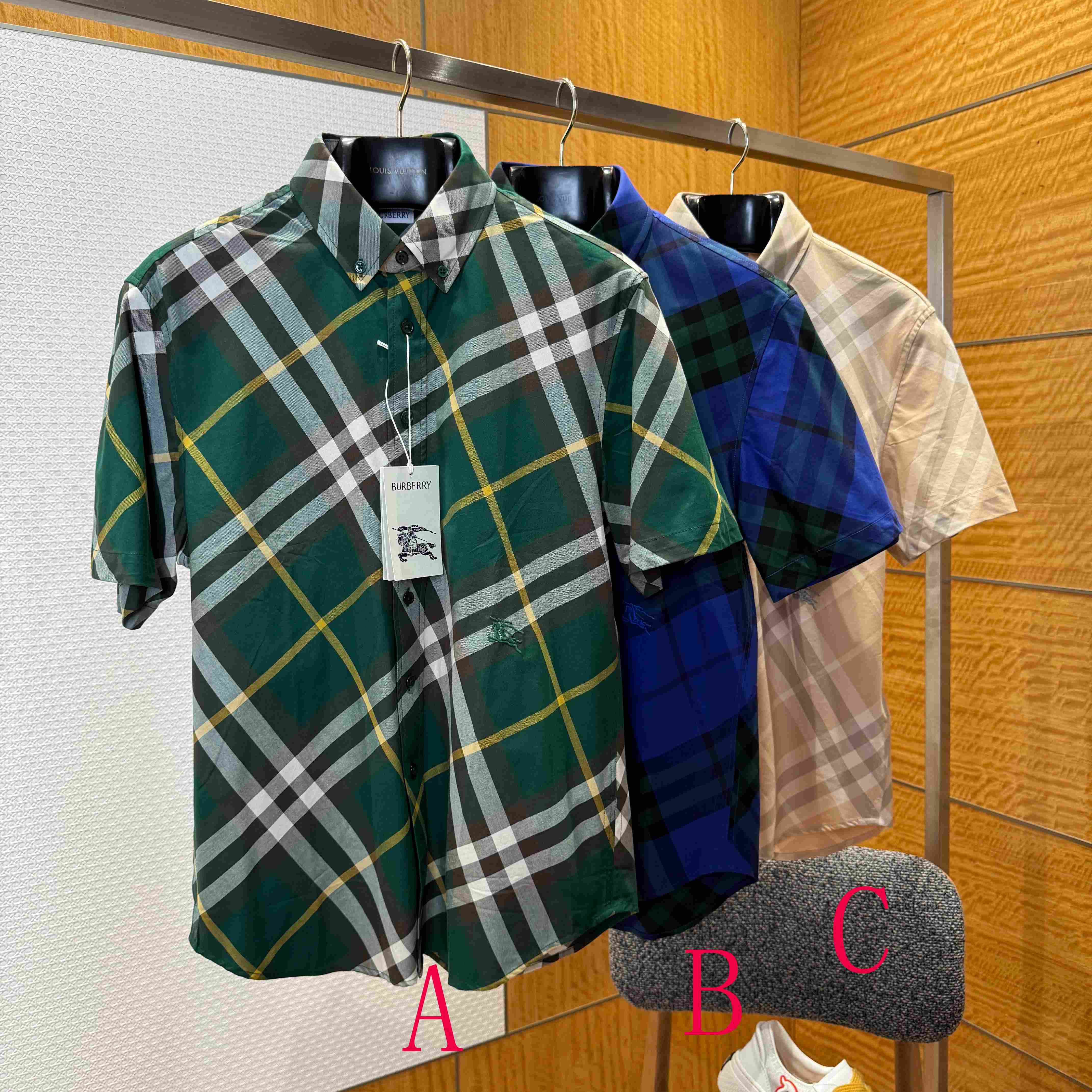 Burberry Button-down Collar Logo-Embroidered Checked Cotton-Twill Shirt - DopestKickz