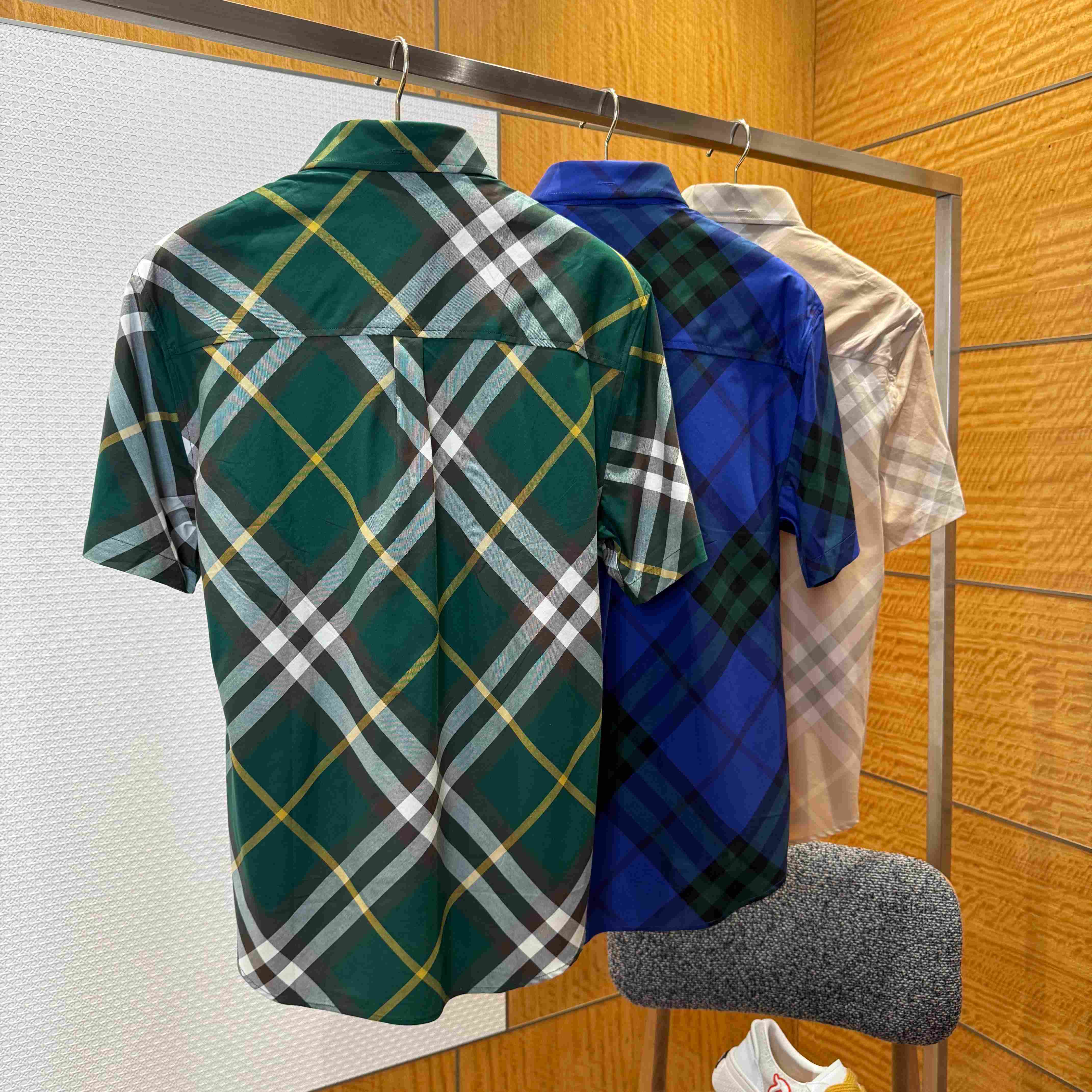 Burberry Button-down Collar Logo-Embroidered Checked Cotton-Twill Shirt - DopestKickz