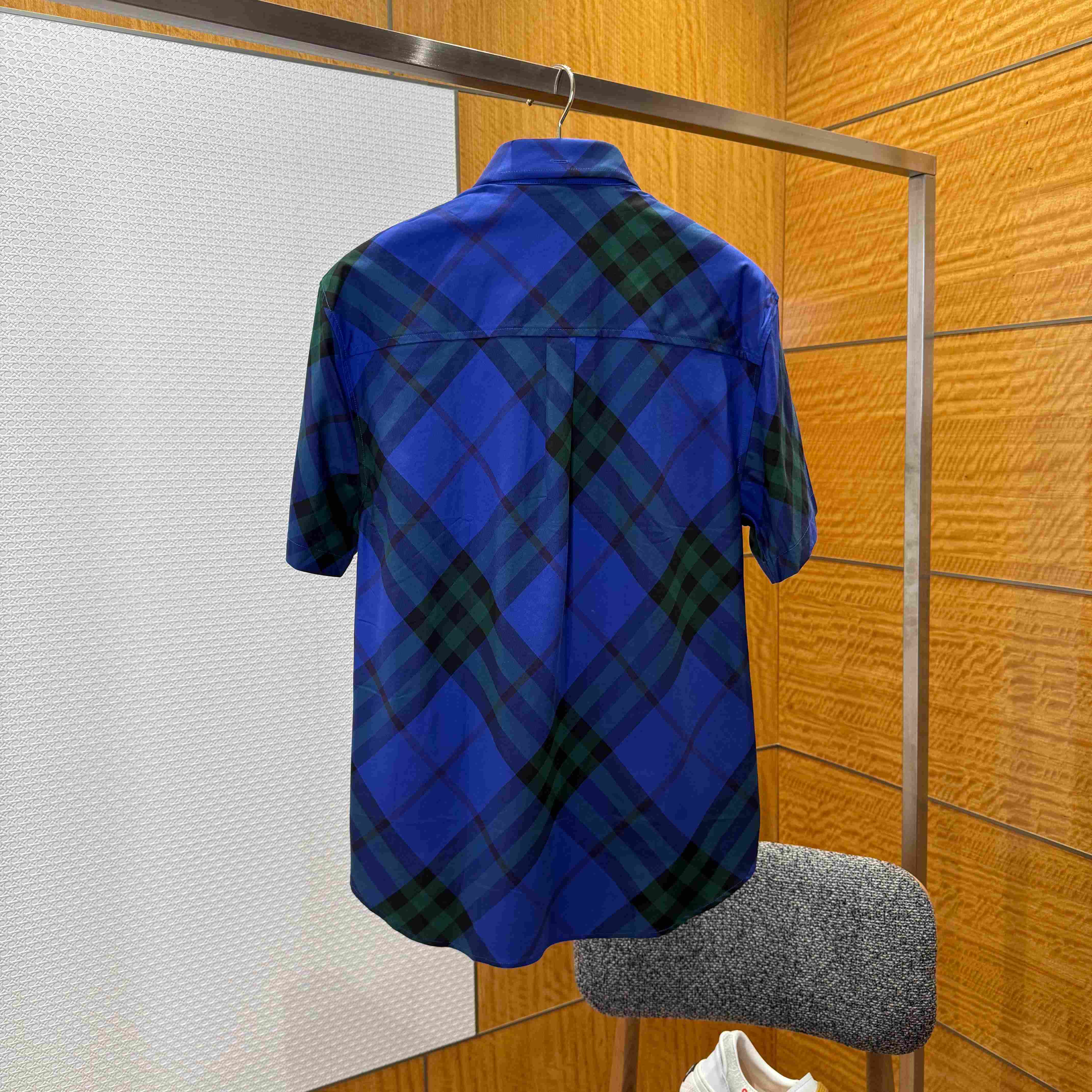 Burberry Button-down Collar Logo-Embroidered Checked Cotton-Twill Shirt - DopestKickz