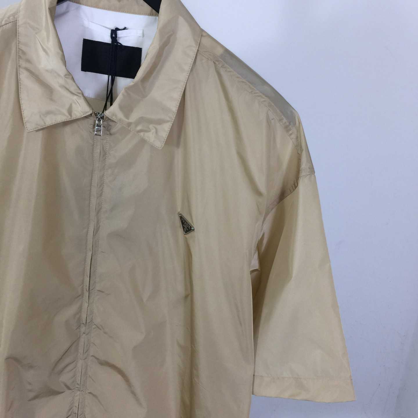 Prada Short-sleeved Re-Nylon Zipper Shirt - DopestKickz