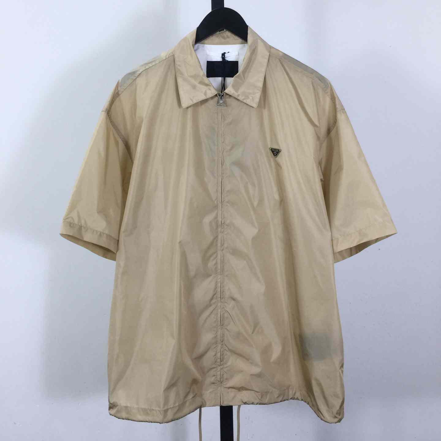 Prada Short-sleeved Re-Nylon Zipper Shirt - DopestKickz