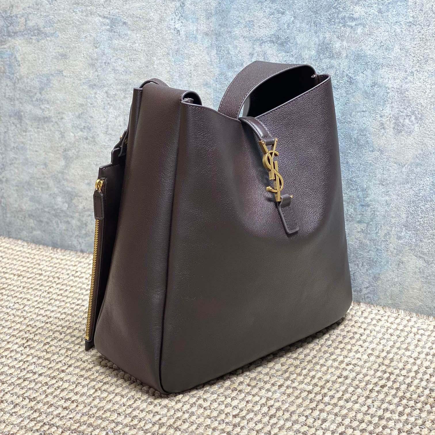 Saint Laurent LE 5 À 7 Supple LARGE In Grained Leather - DopestKickz