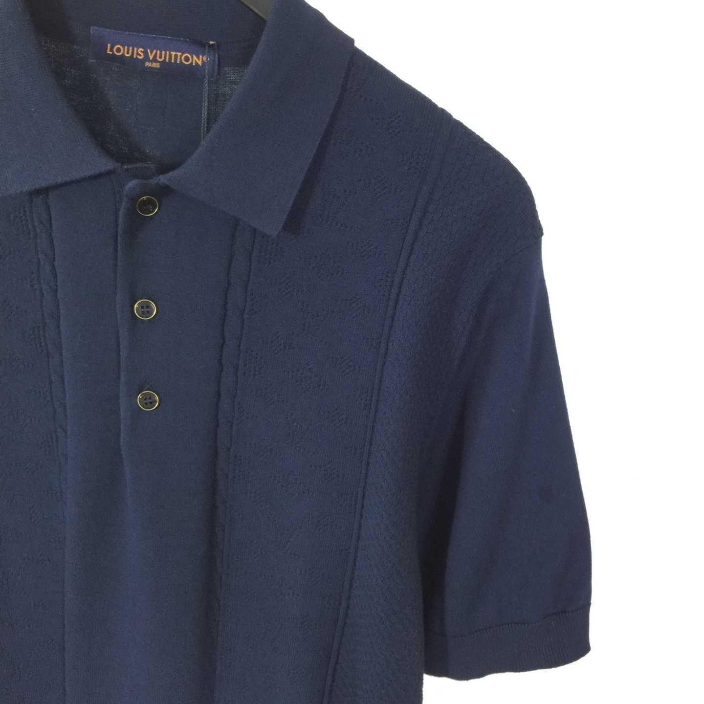 Louis Vuitton Cotton-Silk Pointelle Polo Shirt   1AJINW - DopestKickz