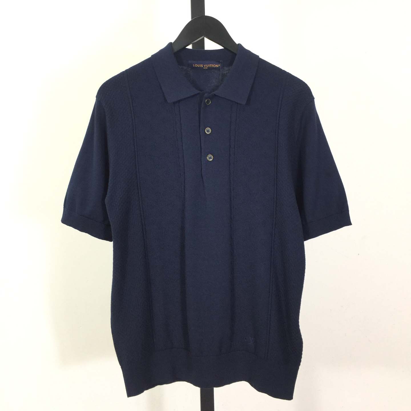 Louis Vuitton Cotton-Silk Pointelle Polo Shirt   1AJINW - DopestKickz