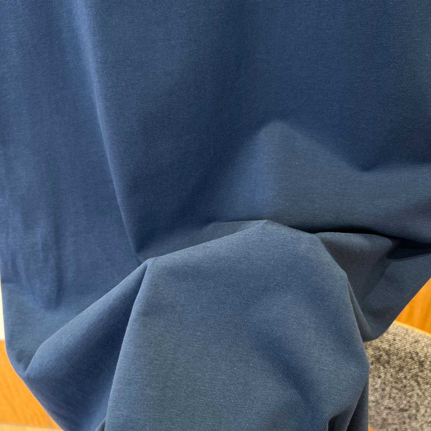 AMI Paris Blue Boxy Fit Topstitched Ami De Coeur T-shirt - DopestKickz