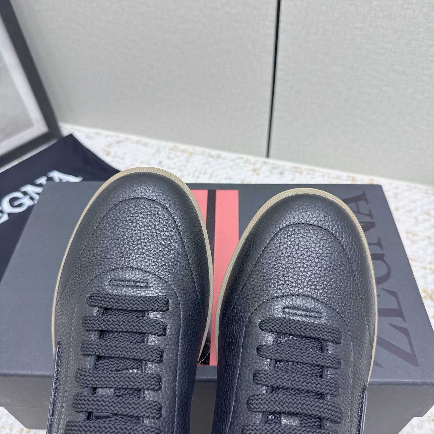 Zegna Grained Leather 232 Sneakers - DopestKickz