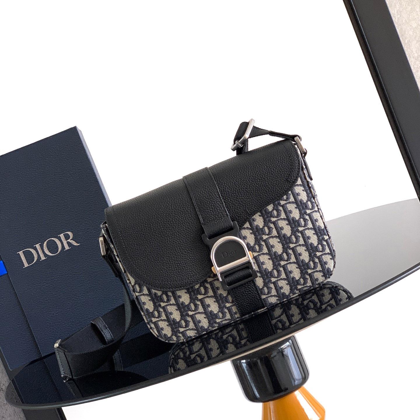 Dior Saddle Heritage Messenger Bag With Flap - DopestKickz