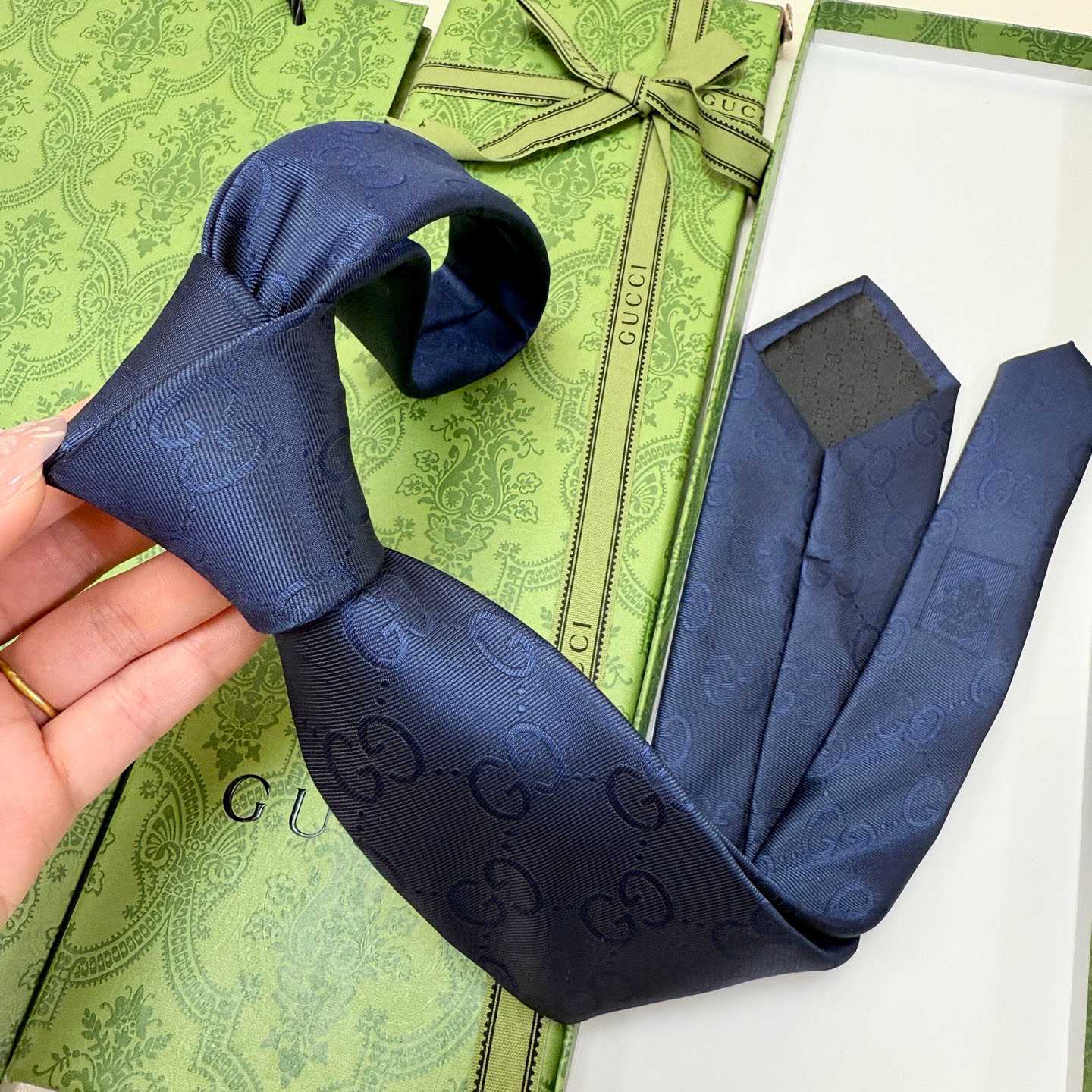 Gucci GG Silk Cotton Tie - DopestKickz