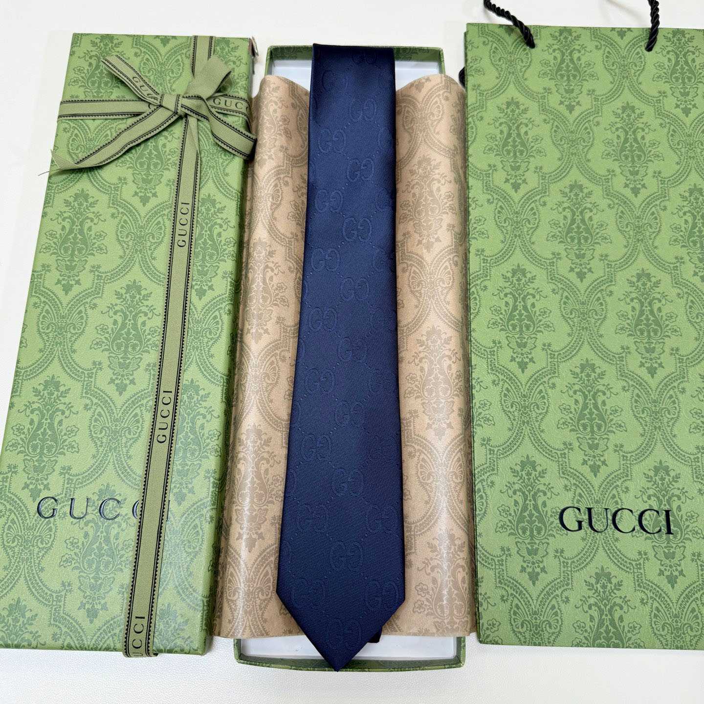 Gucci GG Silk Cotton Tie - DopestKickz