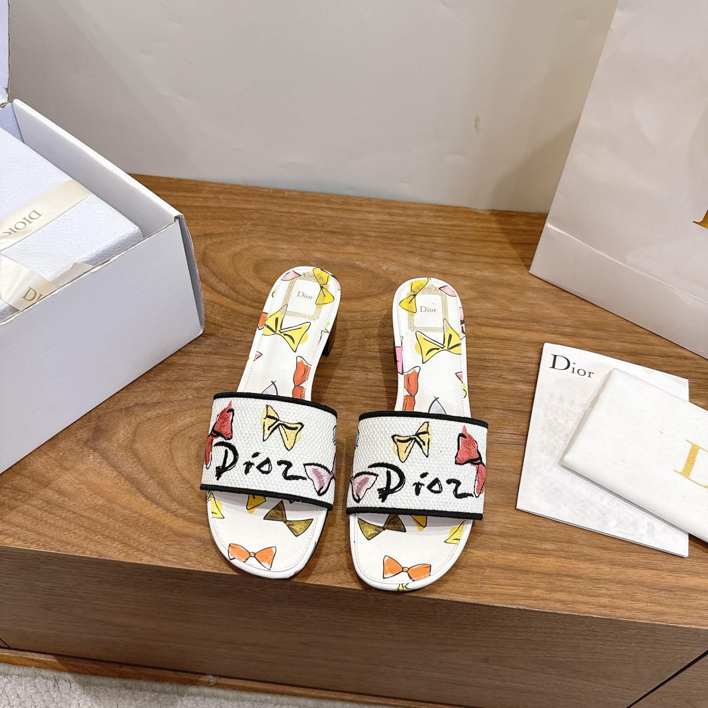 Dior Dioriviera Dway Heeled Slide - DopestKickz