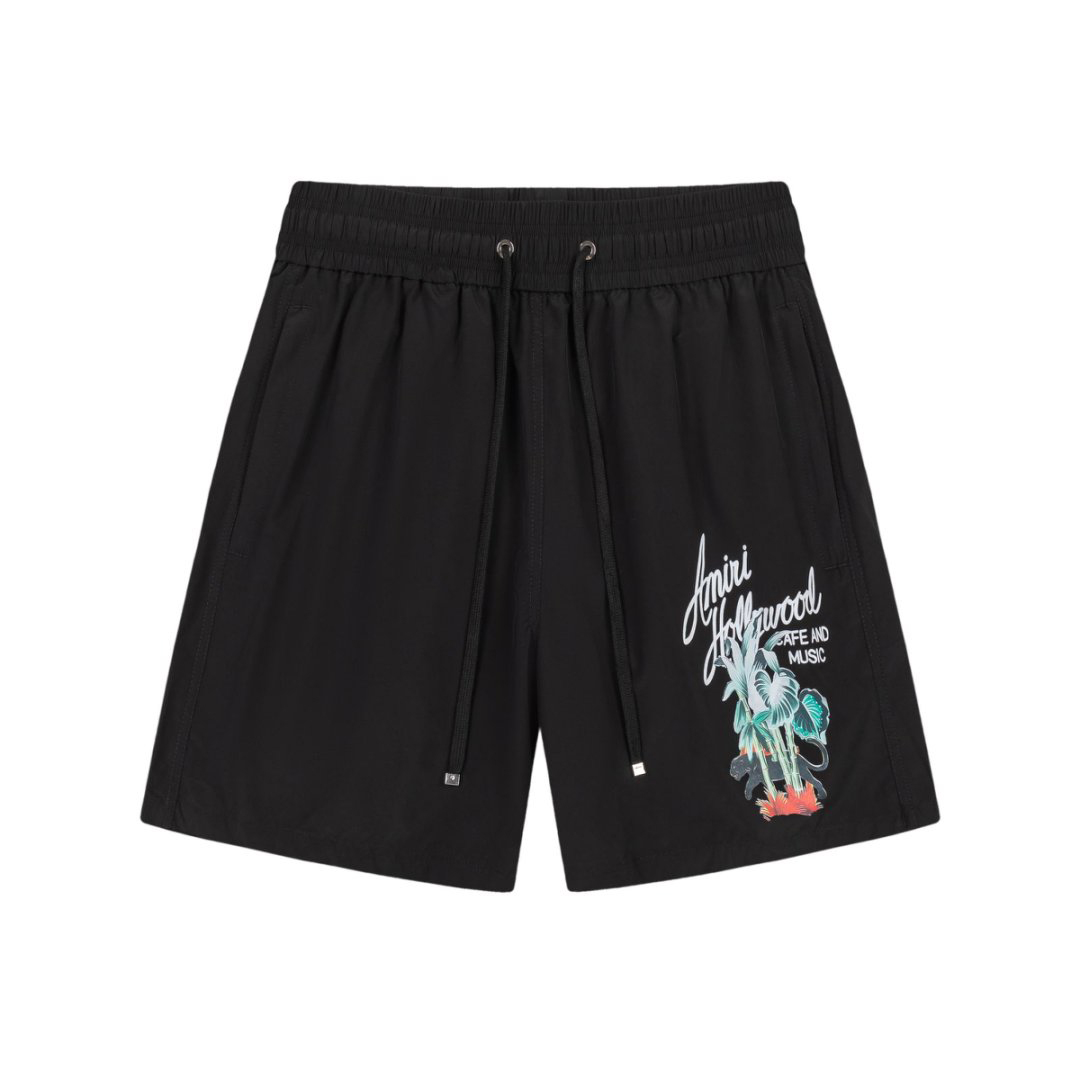 Amiri Hollywood Swim Trunk 'Black' - DopestKickz