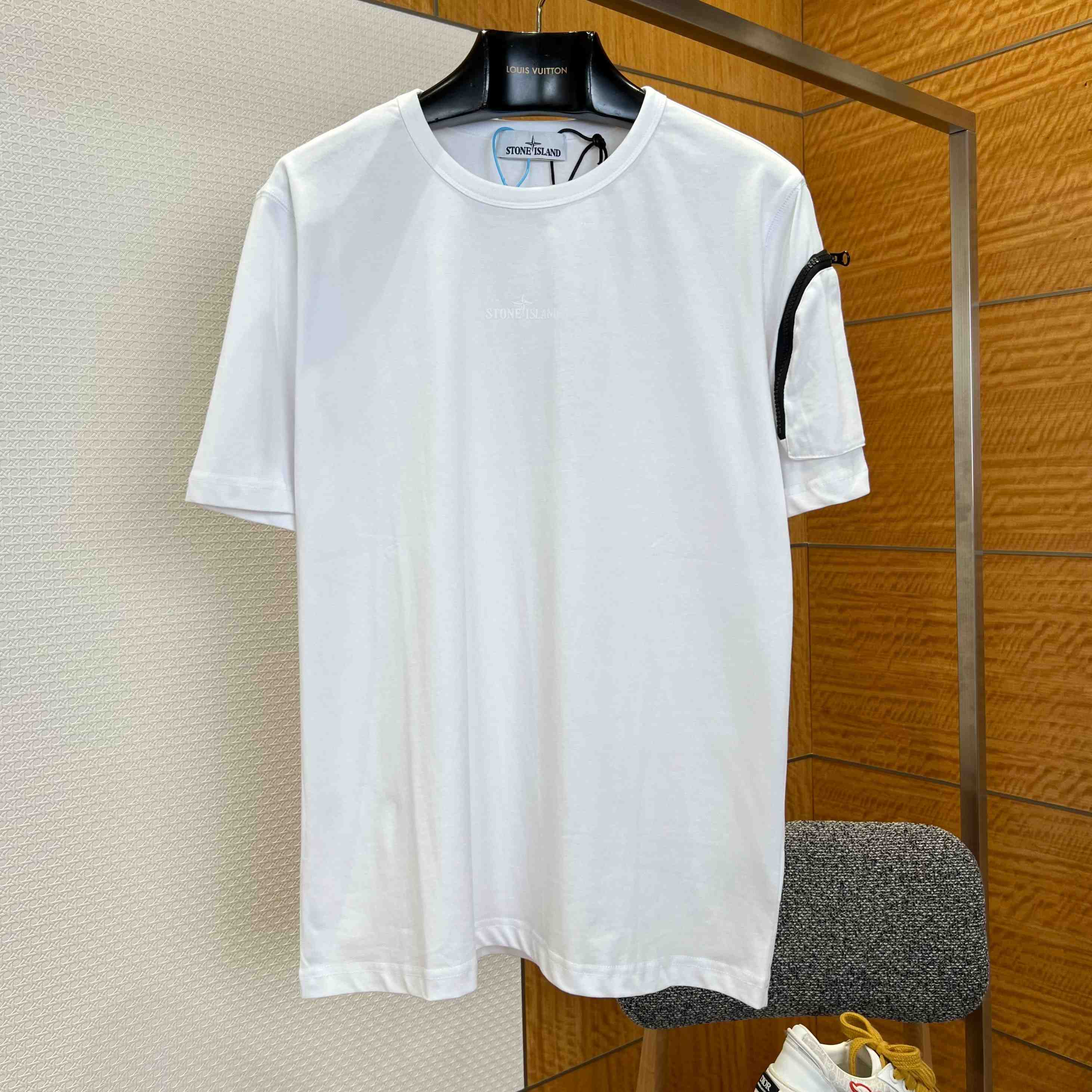 Stone Island Short-Sleeved Cotton T-shirt - DopestKickz