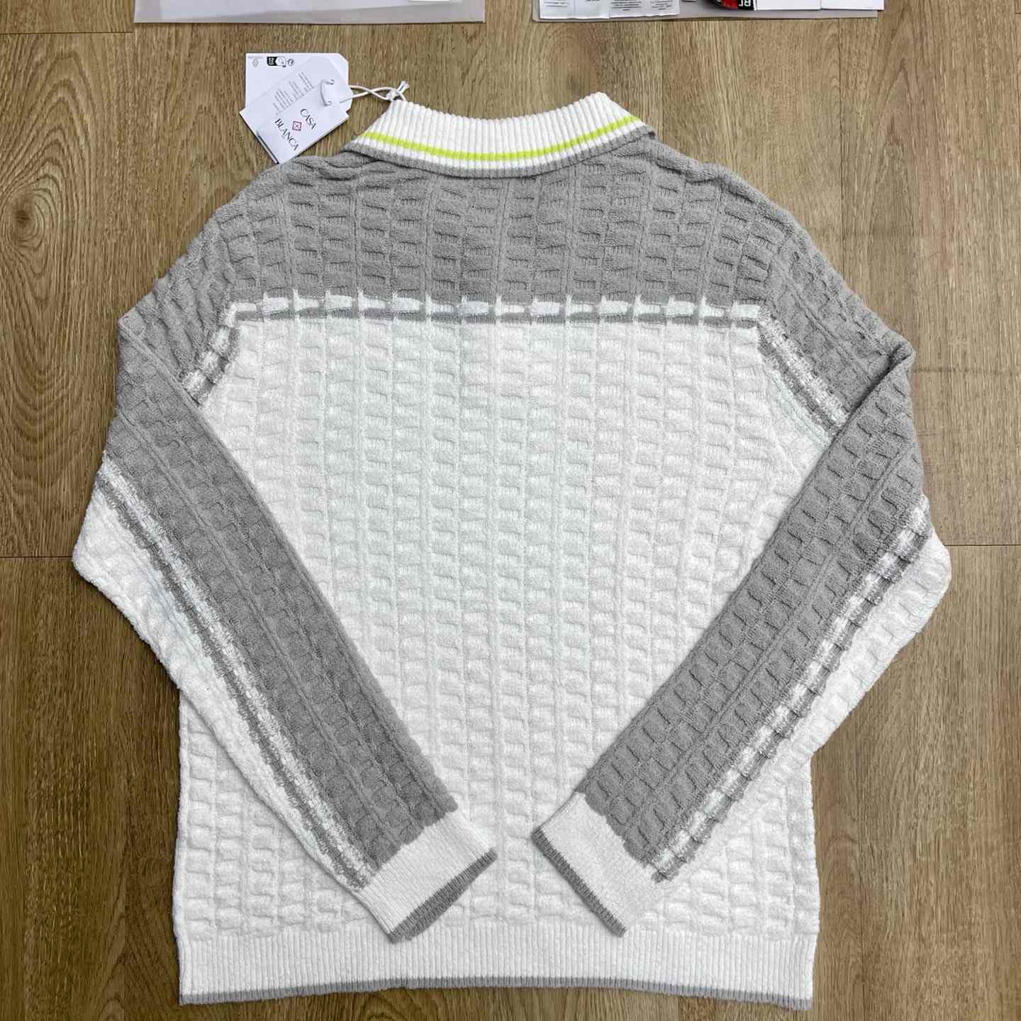 Casablanca Tennis Boucle Long Sleeve Polo Shirt Z6043 - DopestKickz