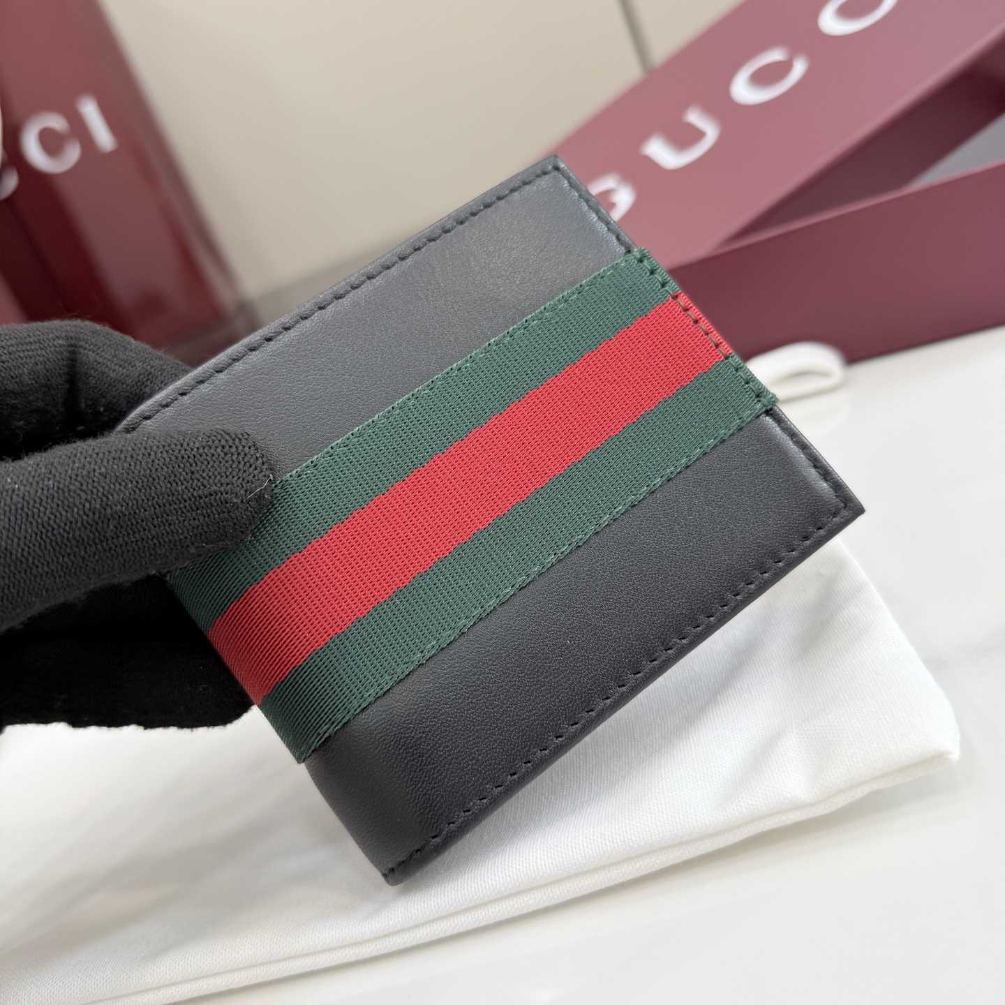 Gucci Web Trademark Bi-fold Wallet - DopestKickz