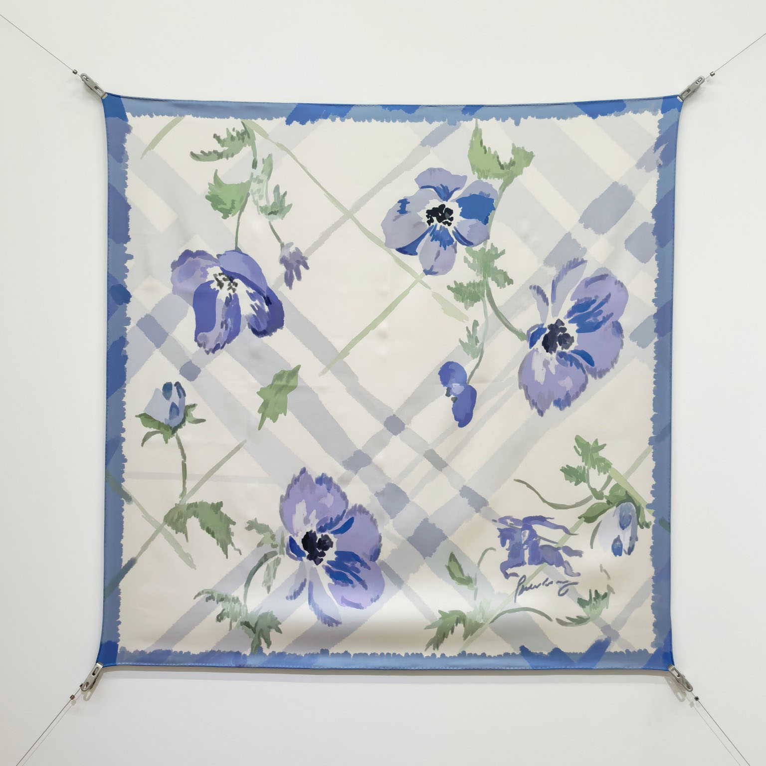 Burberry Watercolour Check Silk Scarf - DopestKickz