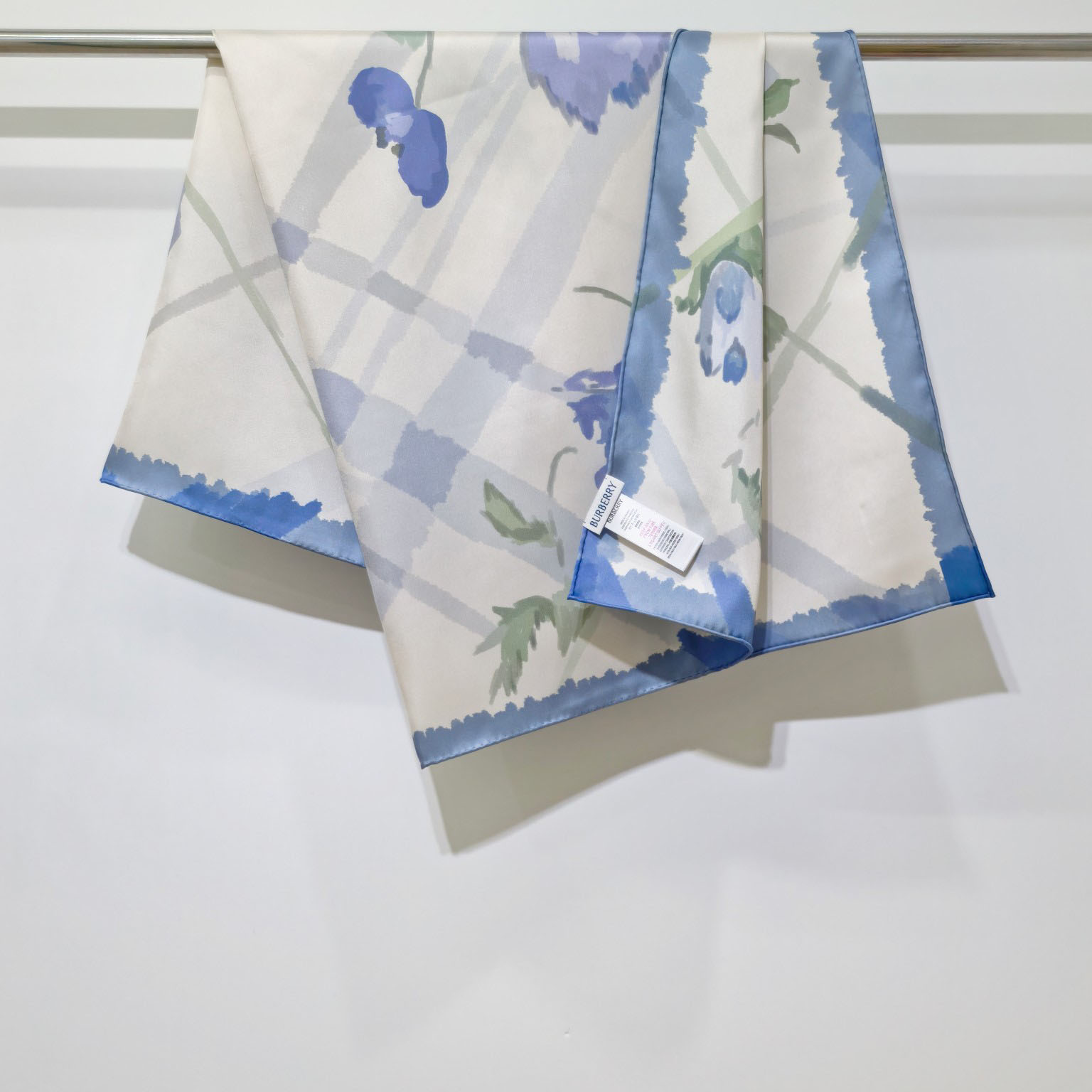 Burberry Watercolour Check Silk Scarf - DopestKickz