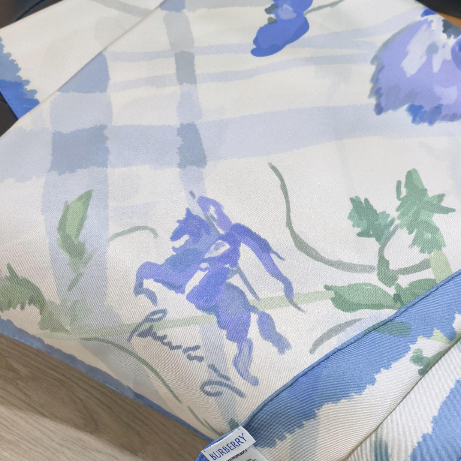 Burberry Watercolour Check Silk Scarf - DopestKickz