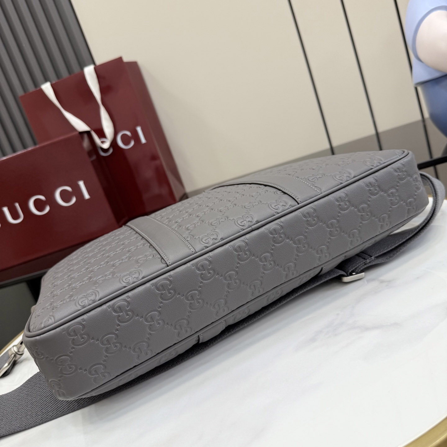 Gucci  GG Emblem Large Briefcase 850222 - DopestKickz