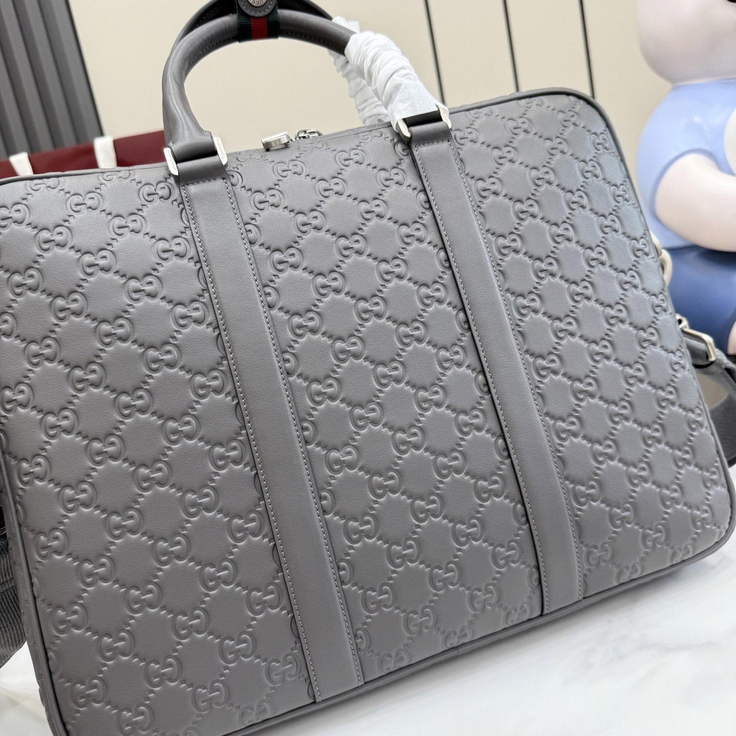 Gucci  GG Emblem Large Briefcase 850222 - DopestKickz