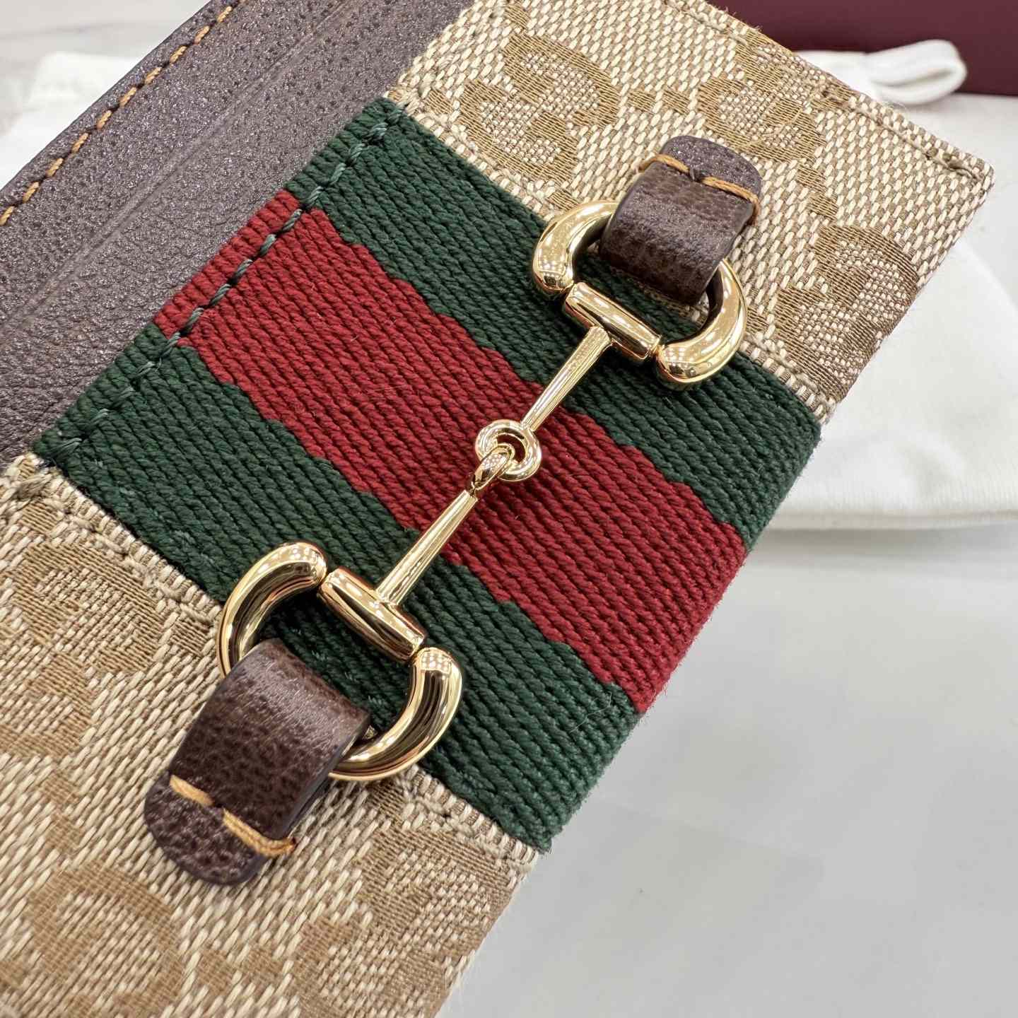 Gucci Horsebit Web Card Case - DopestKickz