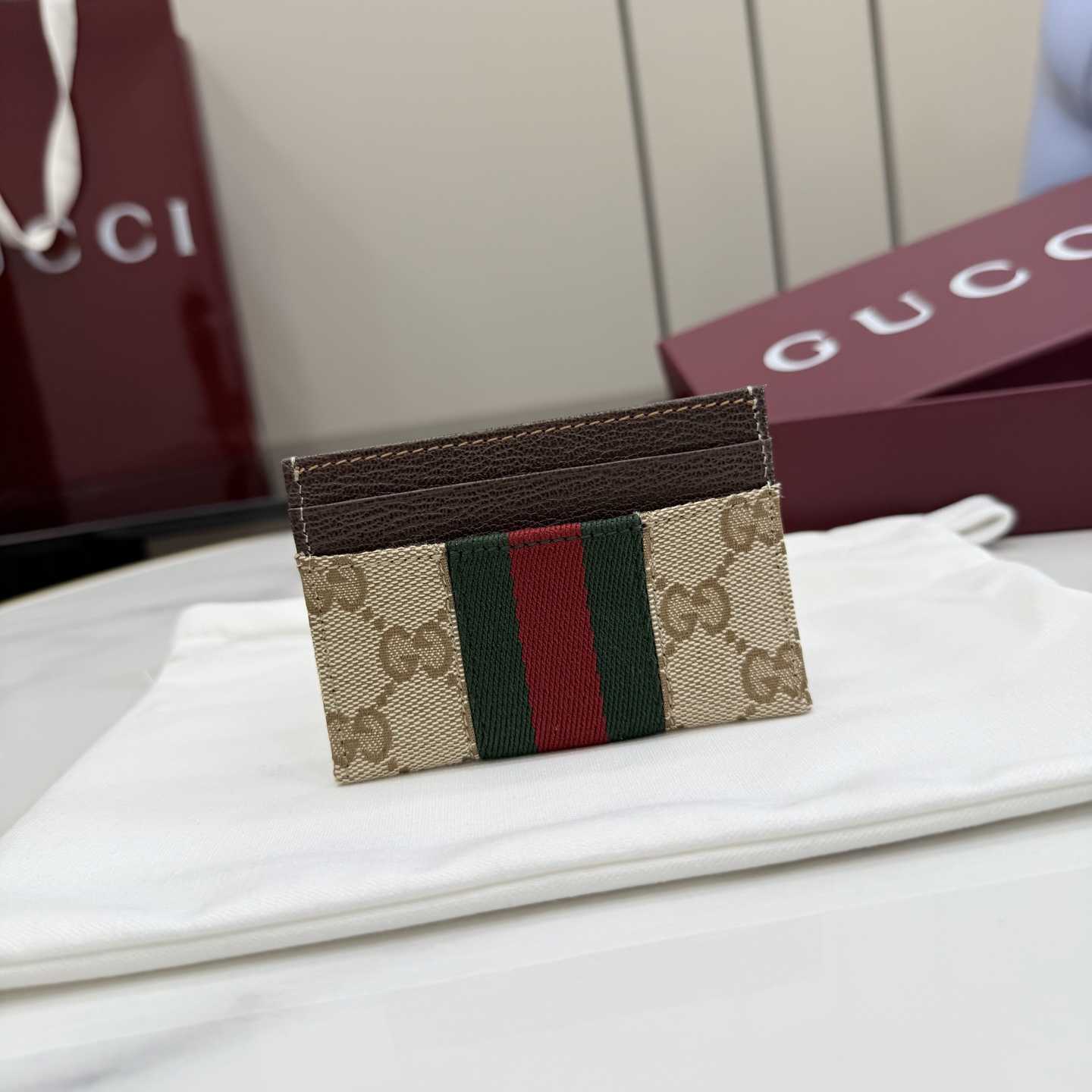 Gucci Horsebit Web Card Case - DopestKickz